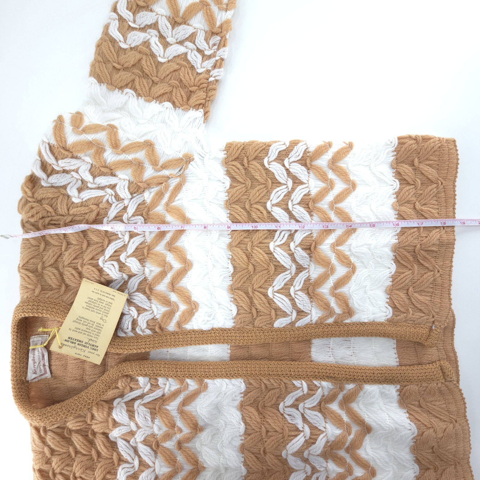 Vintage Kerrybrooke Sears Roebuck Knit Sweater S Acrylic Retro Classic 60s