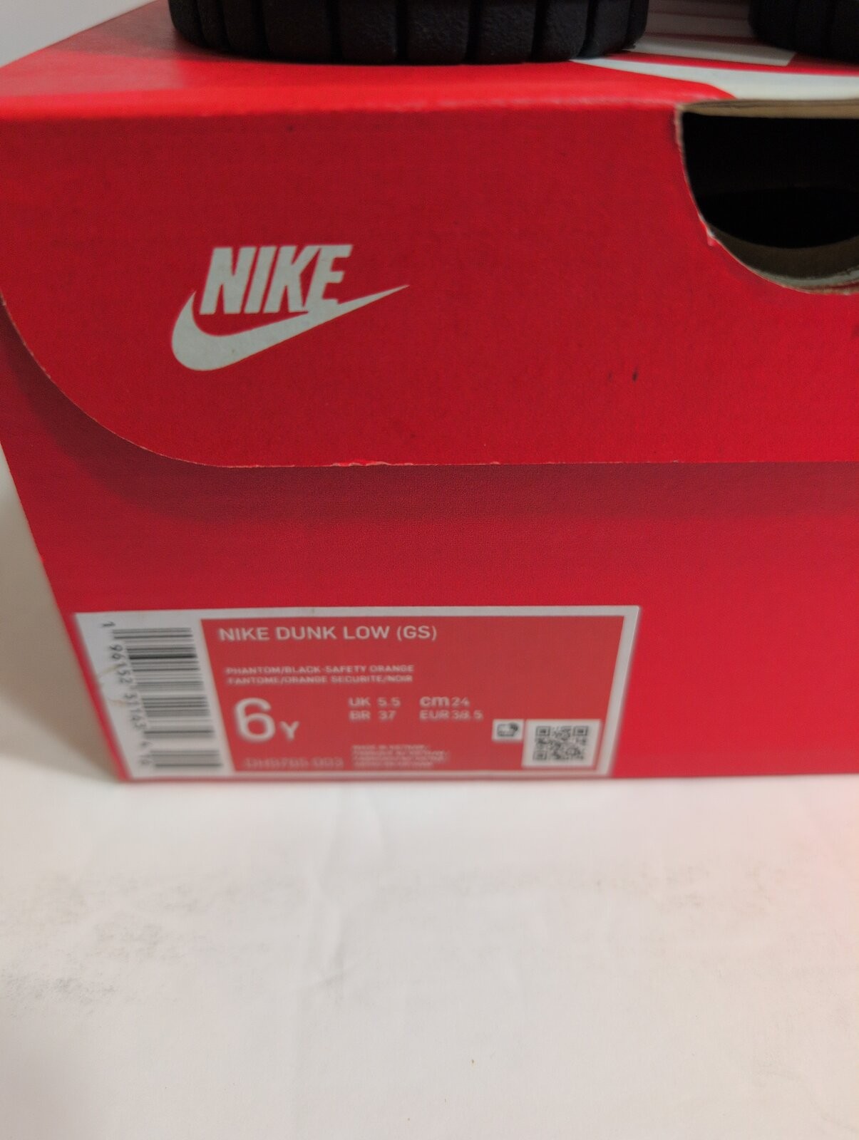 Nike Dunk Low Halloween Shoes Orange DH9765-003 US Sz 6 Y Unisex