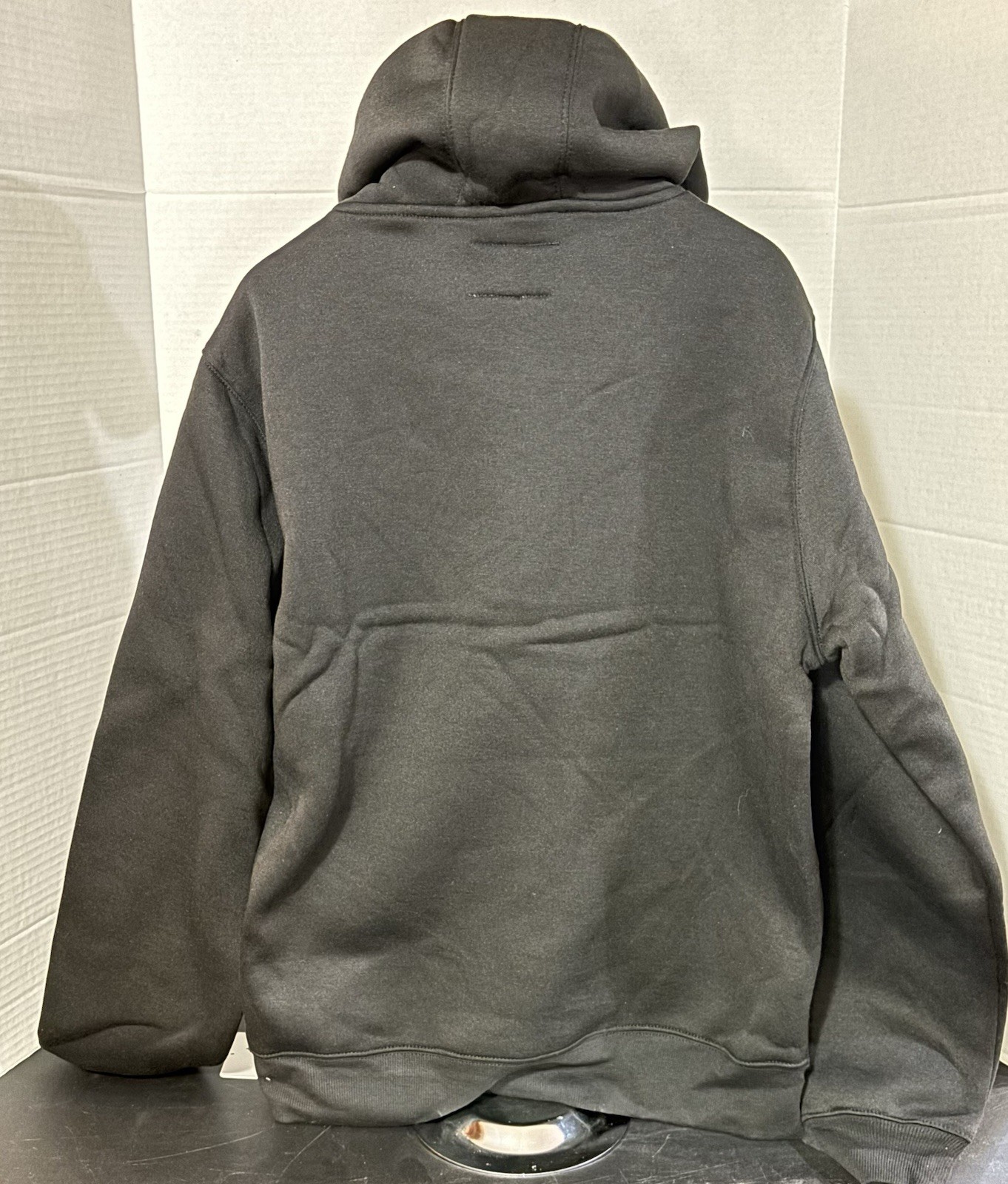 Black Bison Men’s Pullover Hoodie Black Long Sleeve Size L