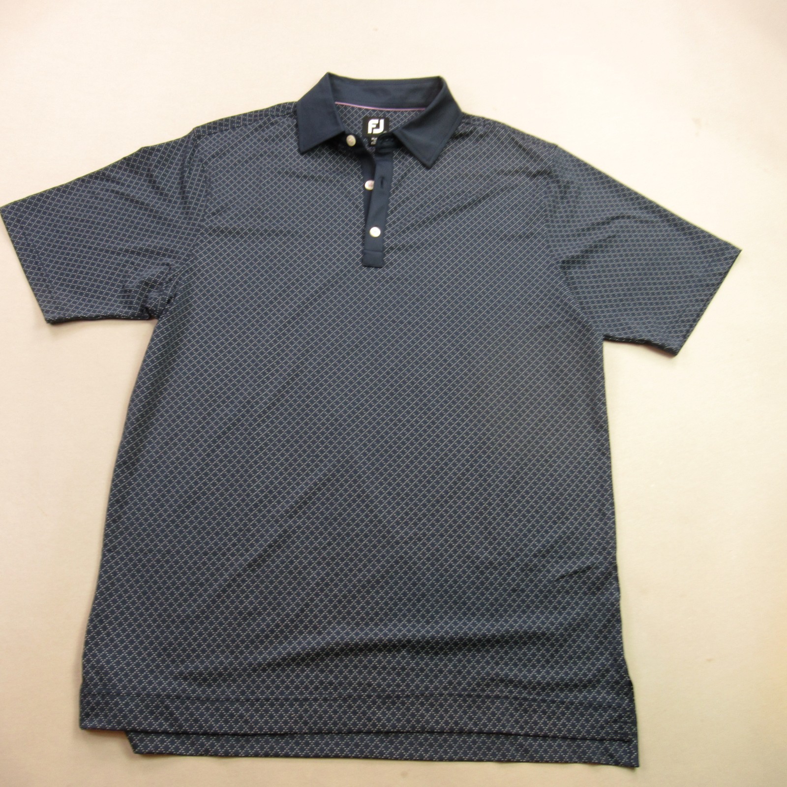 eFootjoy Shirt Mens MediuShort Sleeve Golf Polo Casual Lightweight Blue