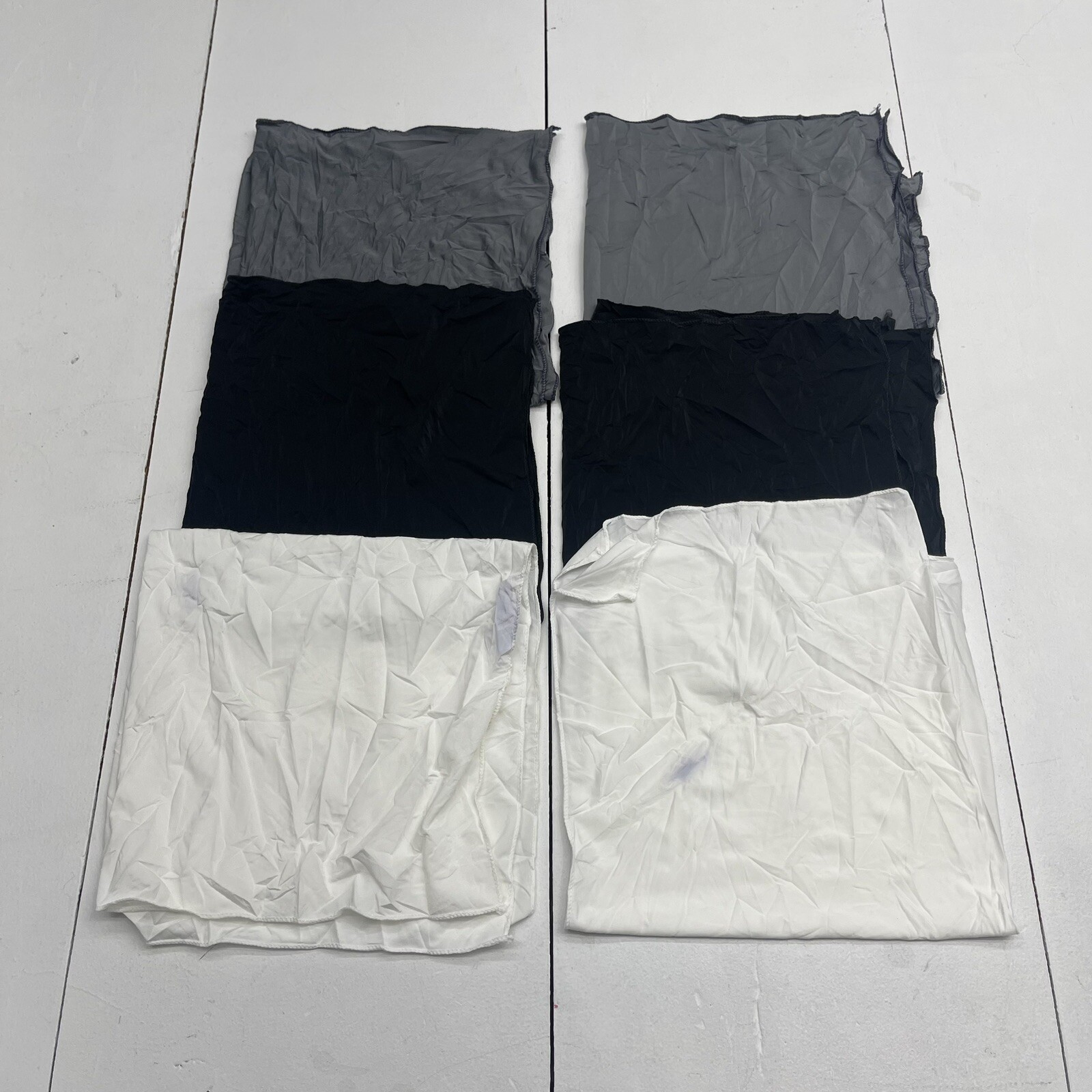 6 Pack White Black Gray Cooling Bandana Cloths Mens