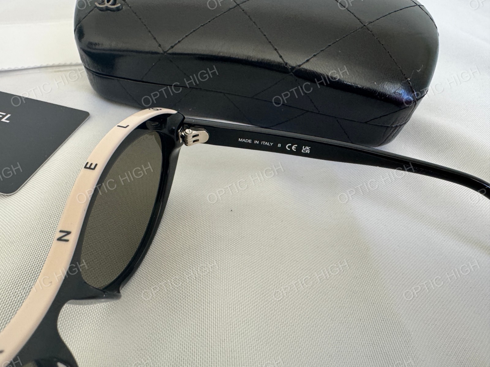 CHANEL CH5416 Beige & Black Acetate Oval Sunglasses