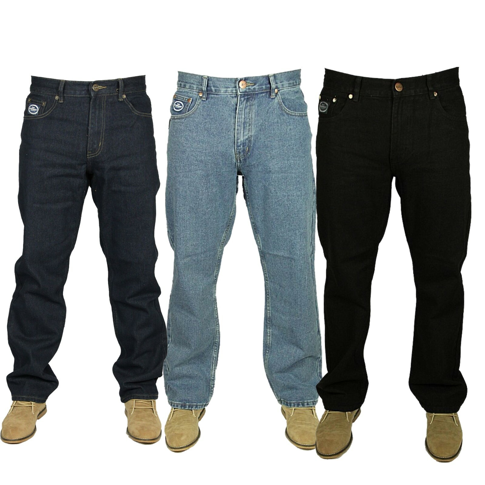 Men’s Regular Fit Jeans Smart Casual Work Wear Big King Waist Sizes 28-60 XS-L