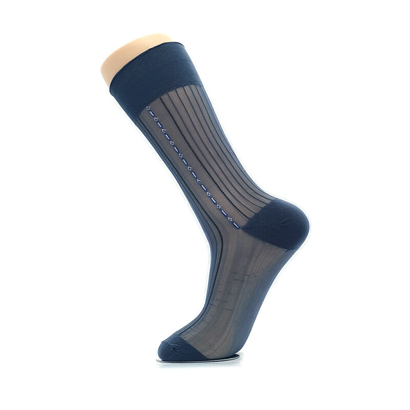 10 Pairs Mens Ultra Thin Dress Socks Silk Sheer Business Socks Soft Nylon Work