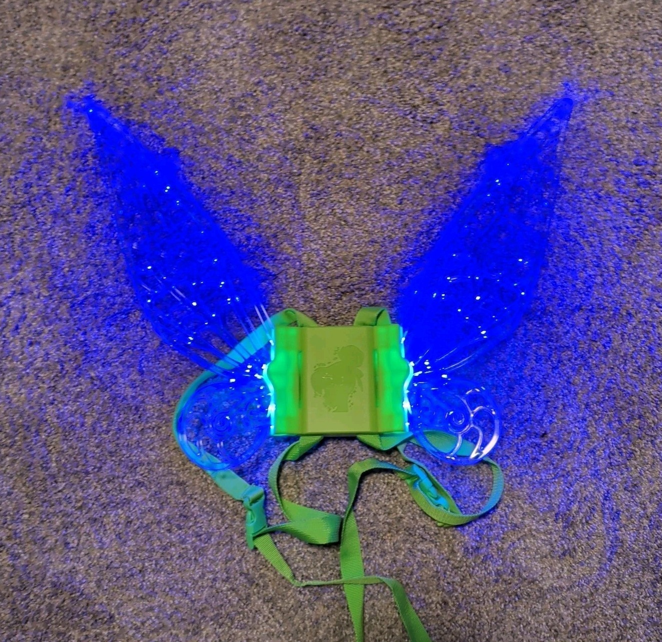 Disney Tinkerbell 14″ Fairy Glow Wings 6 Modes Light Up Costume Works Wearable