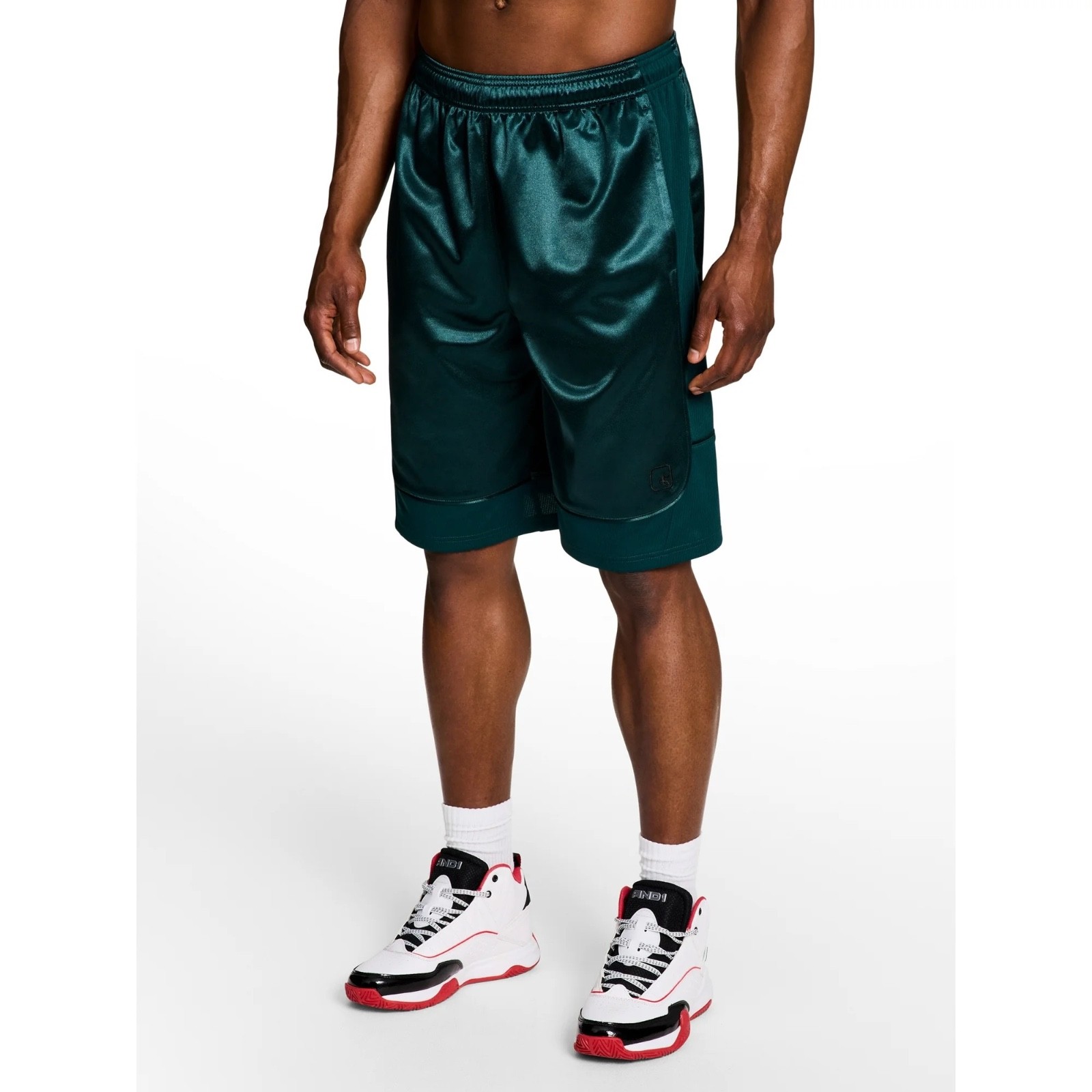 AND1 Basketball Shorts Mens S-5XL – 11″ Inseam Gym Workout Casual Pockets Green