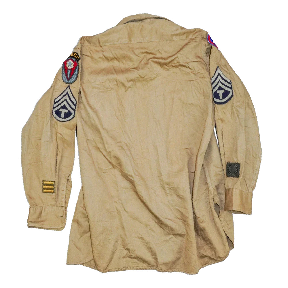US WW2 3rd Army ADSEC Khaki Service Shirt – Medium