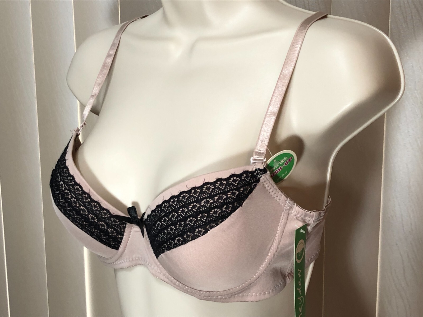 Honeydew Underwire Push Up Bra 36B Convertible Antoinette Ruffle Nude R499058