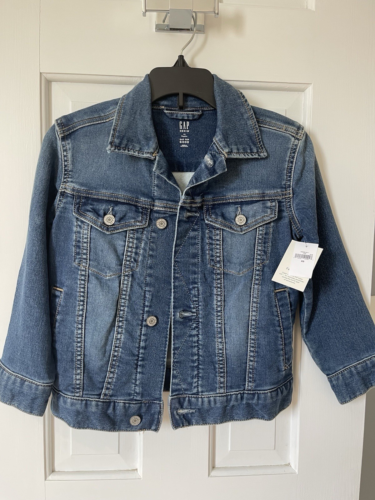 NWT GAP Kids Boys/Unisex Denim Jean Jacket Blue Size youth XS