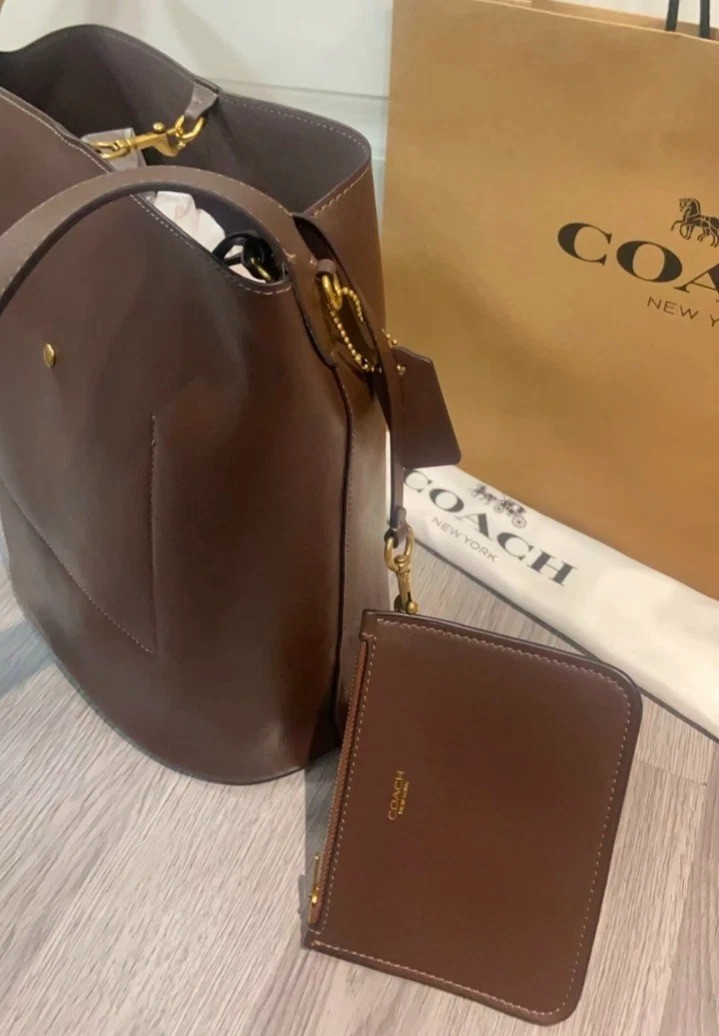 COACH Bleecker Bucket Bag Shoulder Bag Maple CCC23 NEW Outlet