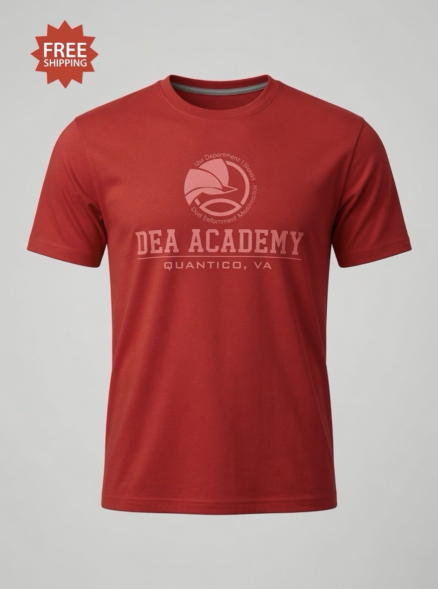 “DEA ACADEMY” Red Dri-Fit Style Athletic T Shirt – Size XXL – by MV Sport – NWT!