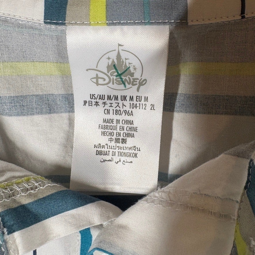 NWOT Disney Haunted Mansion Madame Leota Striped Button Down Shirt Mens Medium