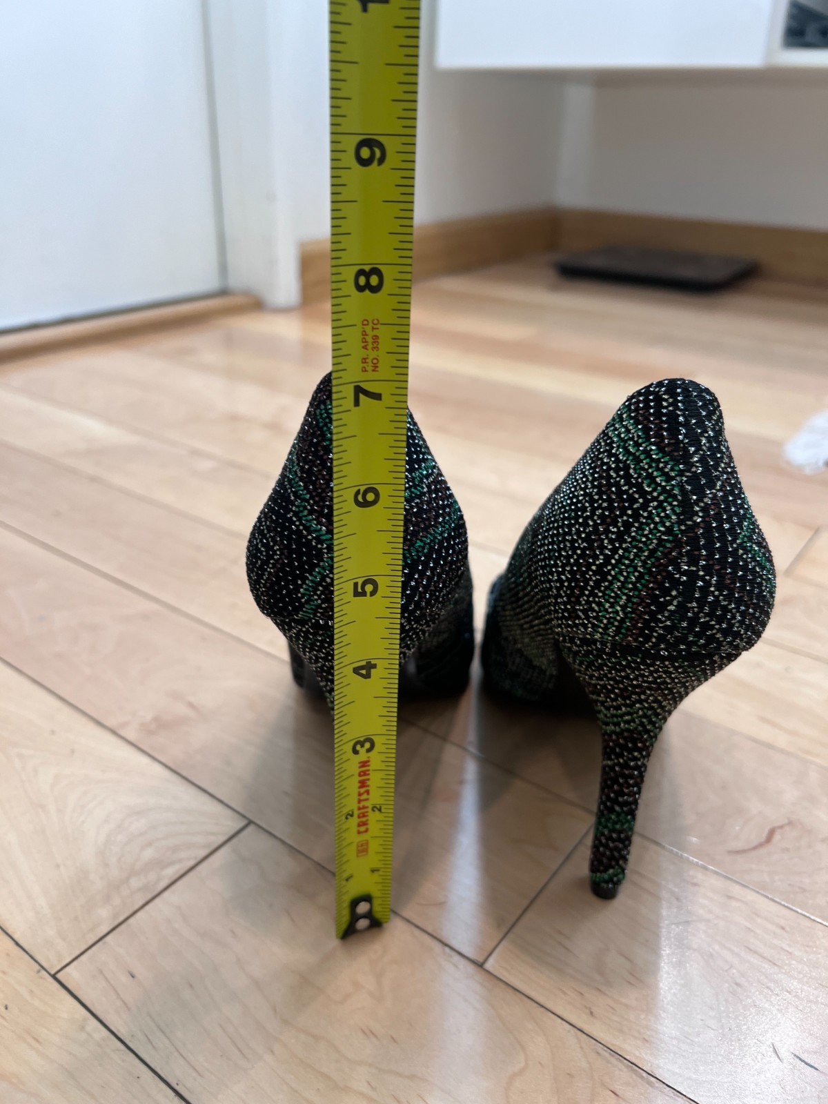 Charles by Charles David Chevron Pattern Pumps Pointed Toe Stiletto Multi Size 9