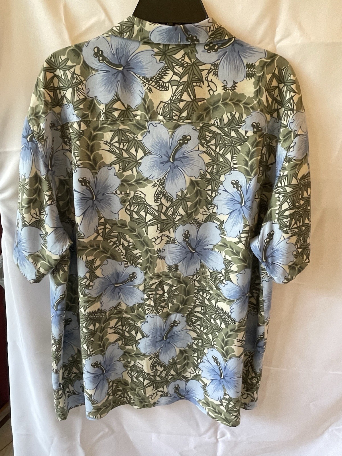 Ocean Pacific Hawaiian Shirt Men XL Beach Hibiscus Floral Camp Aloha Button Up
