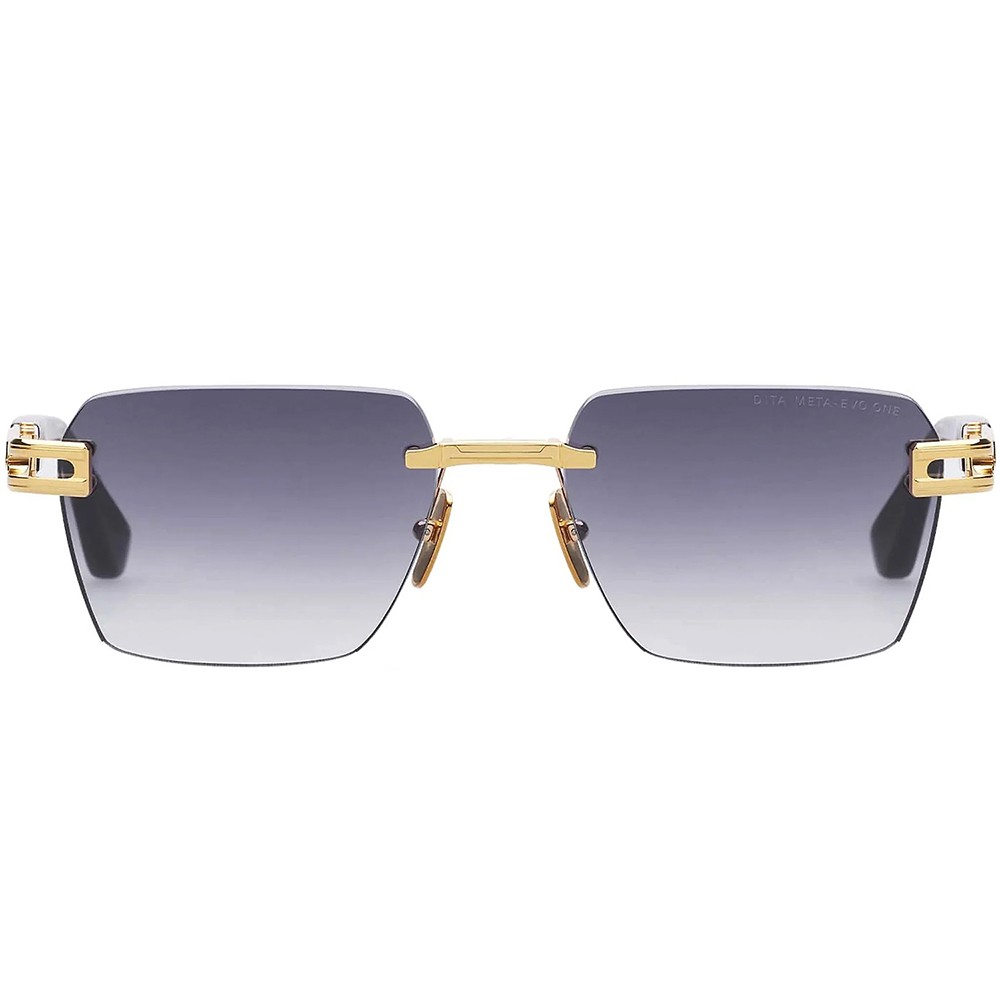 Dita META-EVO ONE DT DTS147 A-01 Yellow Gold/Ink Swirl Metal Sunglasses Grey