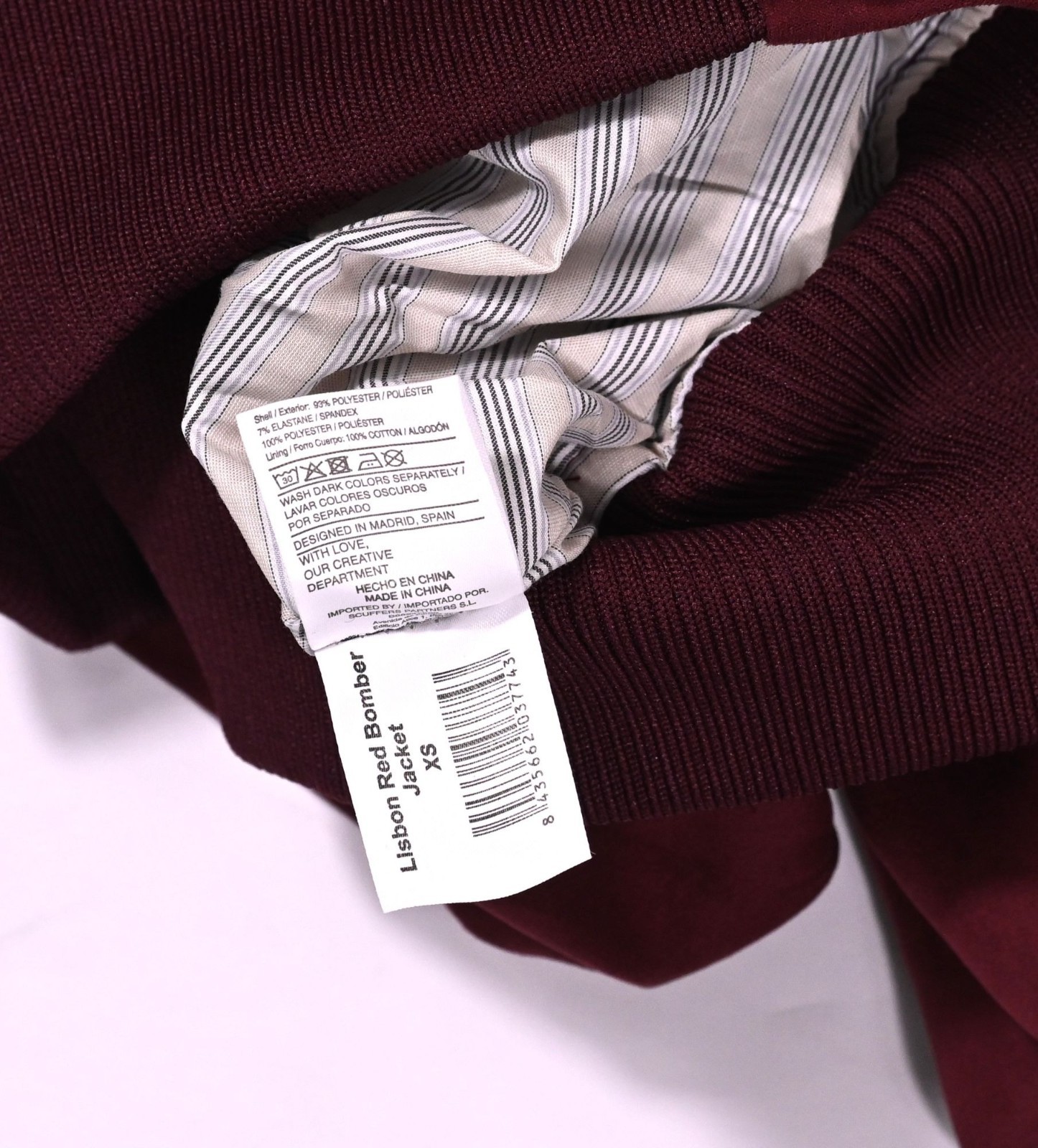 Scuffers Lisbon Bomber Jacket in Red