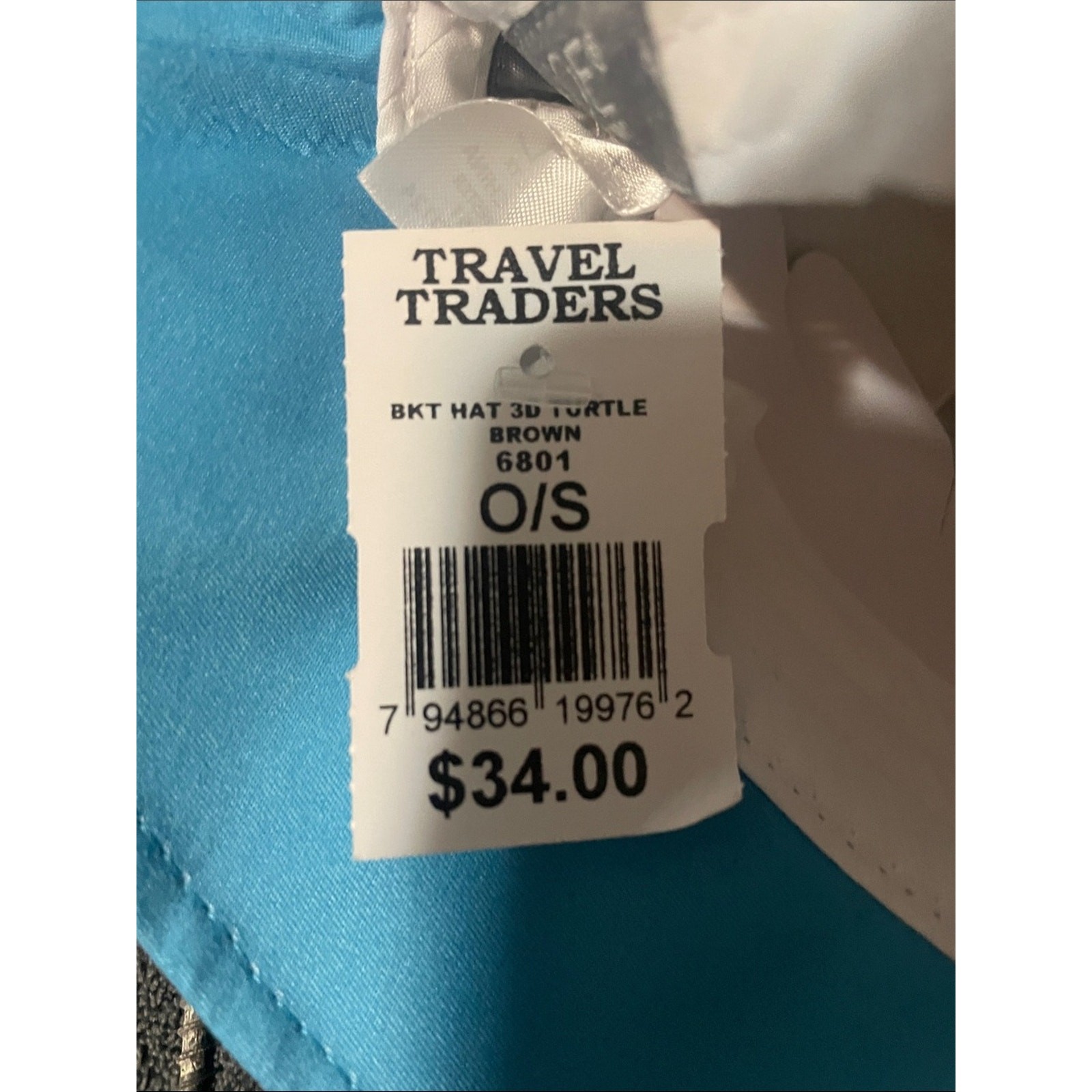 Travel Traders Children’s Brown Turtle Bucket Hat with Blue Brim