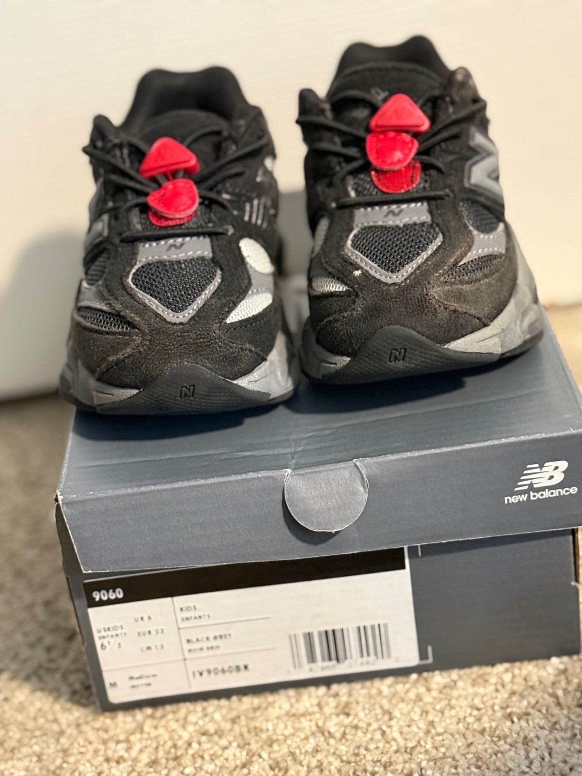 New Balance 9060 Toddlers’ Shoes Black/Black iv9060-bb