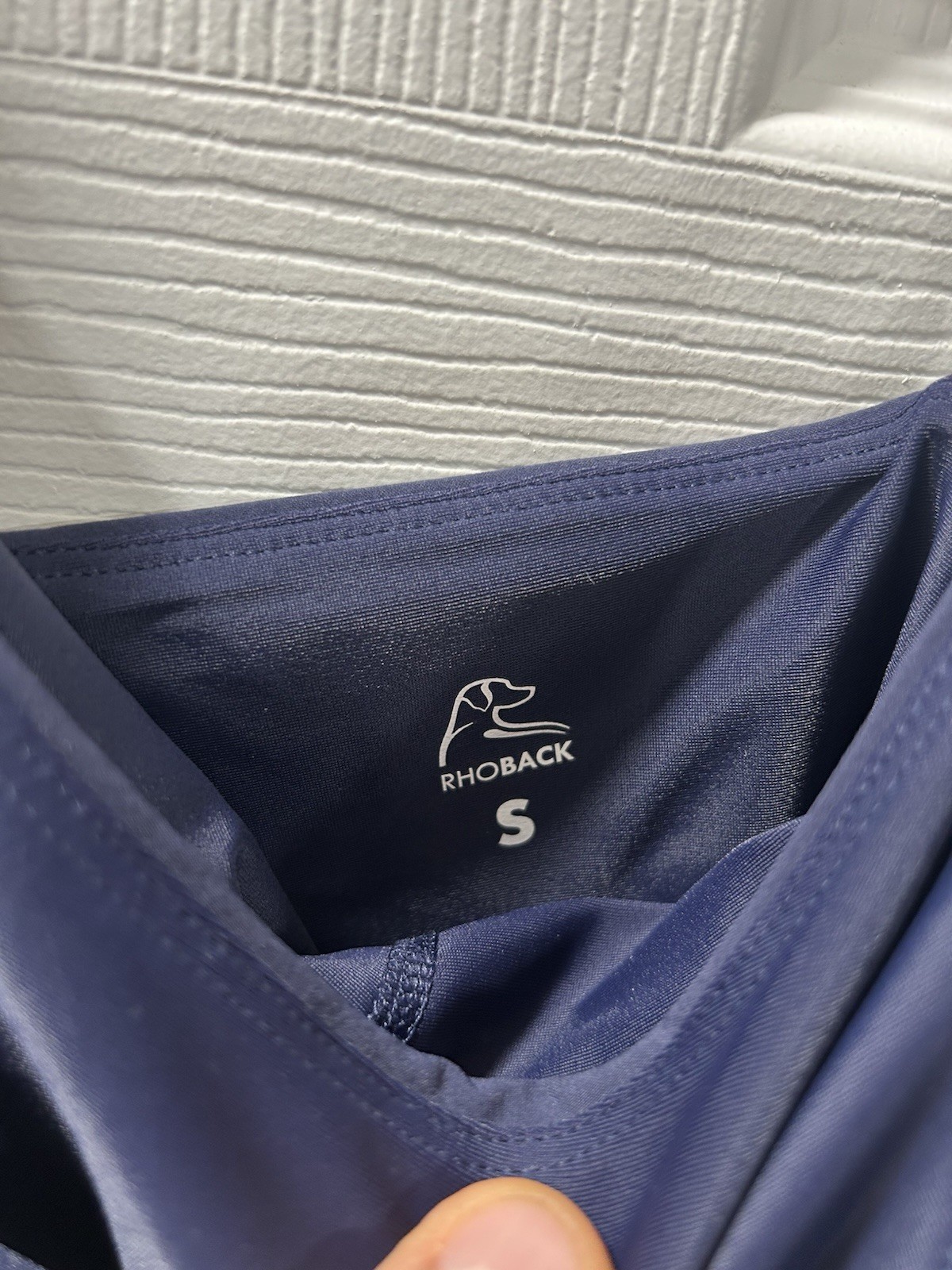Rhoback Demi Active Dress Navy Solid Moisture Wicking Pockets Strappy Size S