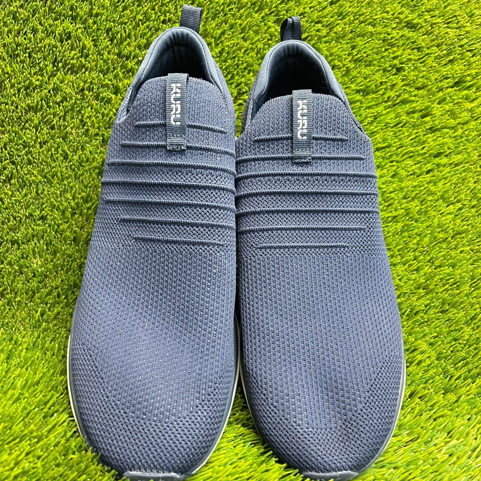 Kuru Atom Mens Size 13 Blue White Athletic Walking Slip On Shoes Sneakers