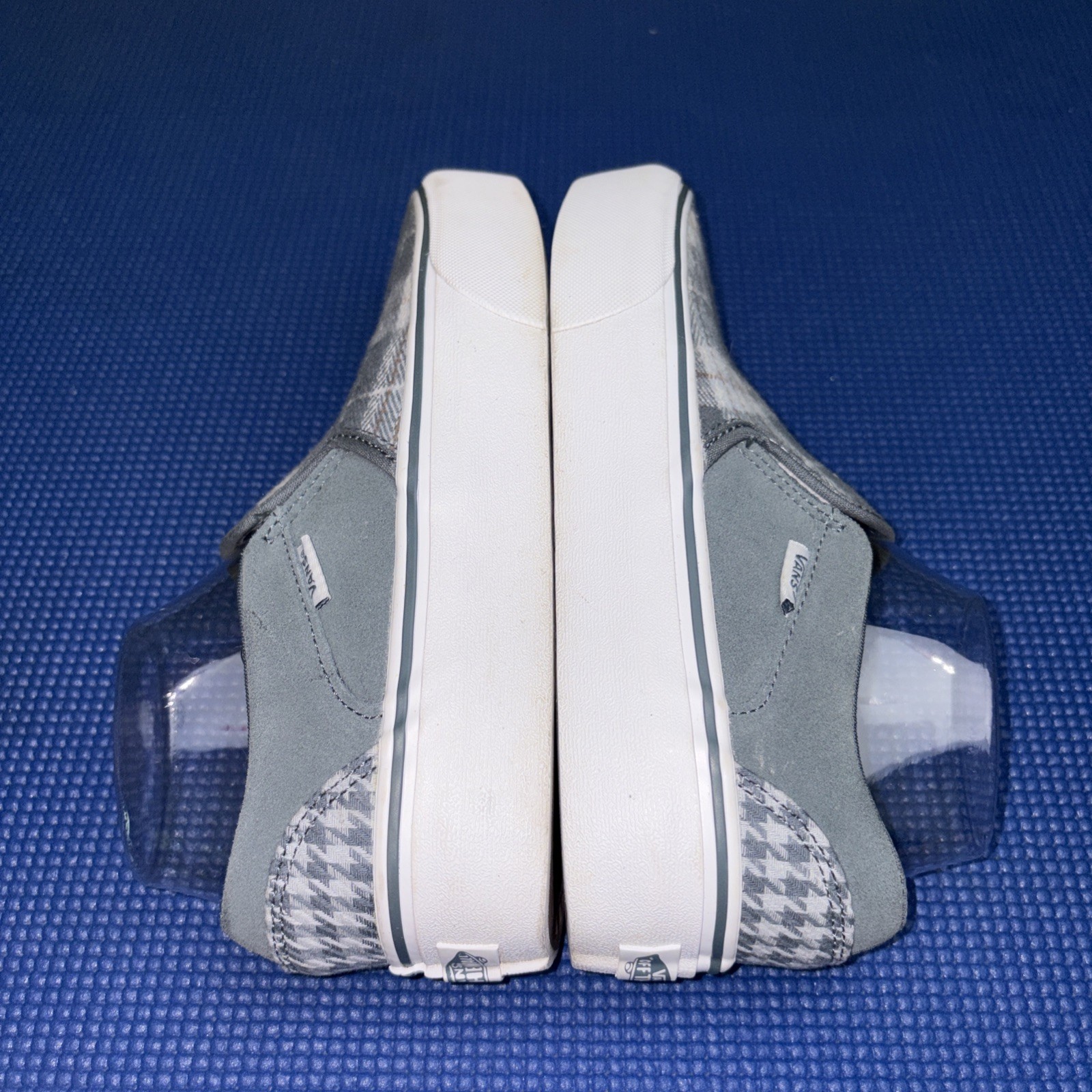 Vans Asher Green Plaid Flannel Slip-on Skate Shoe Women’s SIze 8/38.5