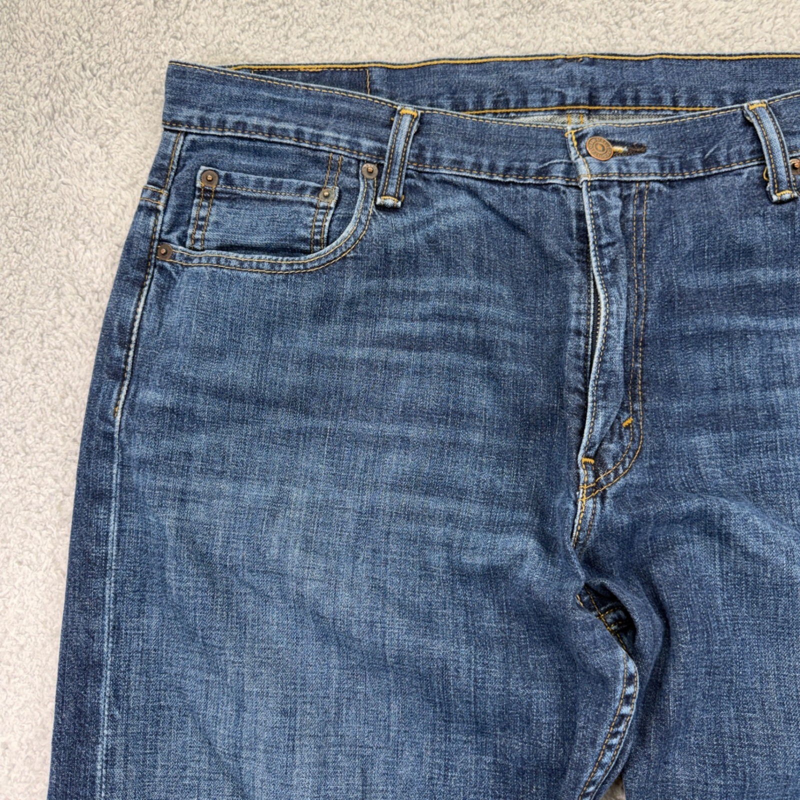 Levis 569 Jeans Mens 36×34 Blue Loose Straight Mid Rise Dark Wash Denim
