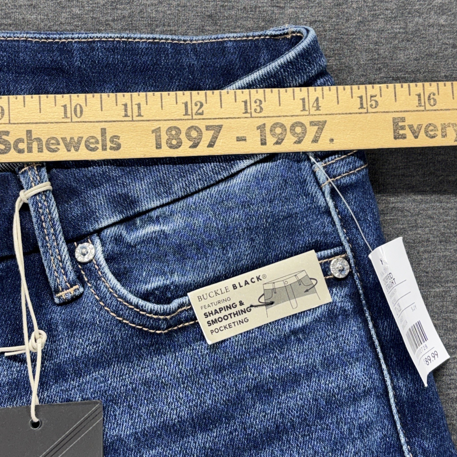 Buckle Black Fit No 53 Cropped Straight Jeans Womens fIT-28×27 TAG-27×28 NEW