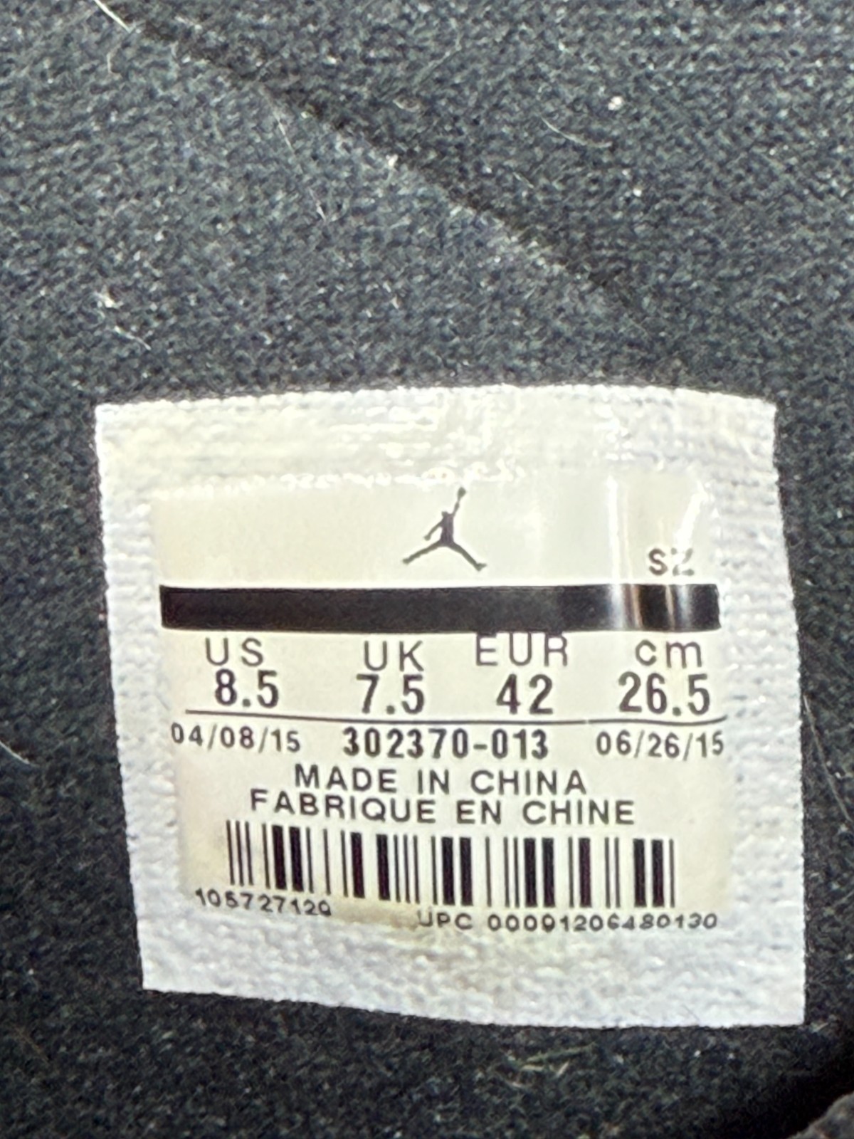 Size 8.5 – Air Jordan 9 Retro Anthracite Black & Grey) 302370-013