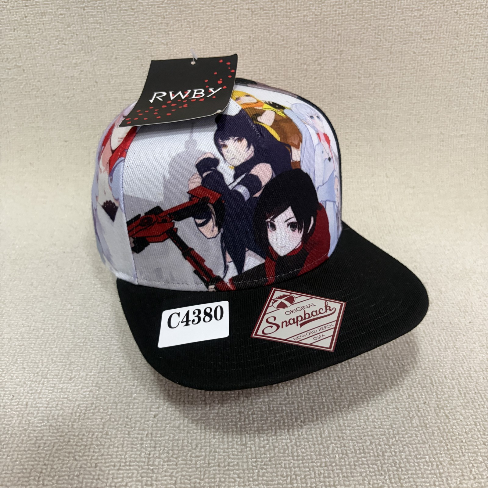 Bioworld RWBY Snapback Flat Brim Black Multicolor One Size Anime Hat