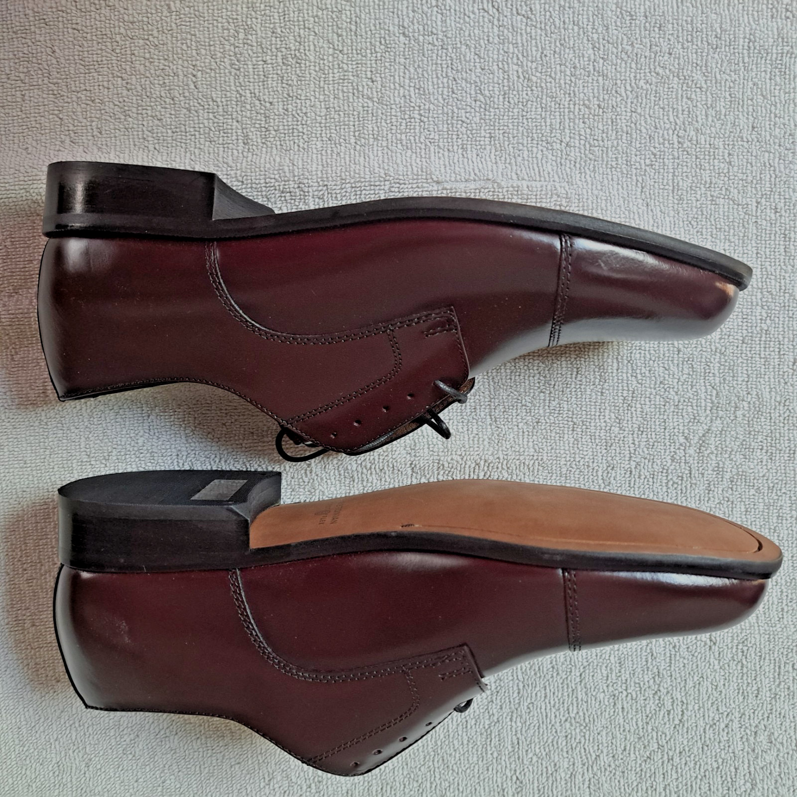 NWOB! BOSTONIAN Burgundy 20398 Flex Cap Toe AKRON 20398 Lace Oxford Shoes 9 M