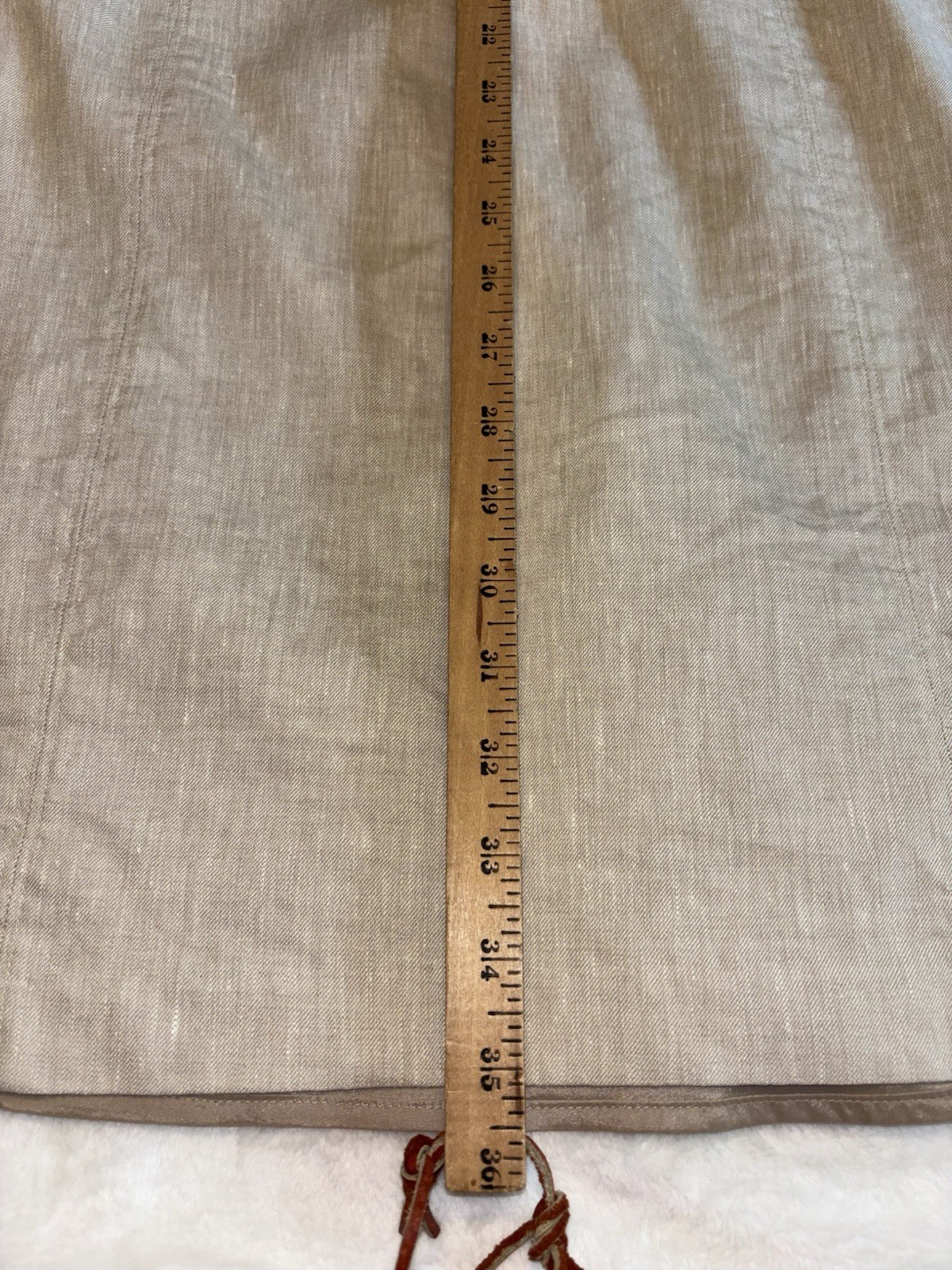 Lands’ End Classic Clothing Linen Blend Dress Beige Size 8 Minimalist Sleeveless