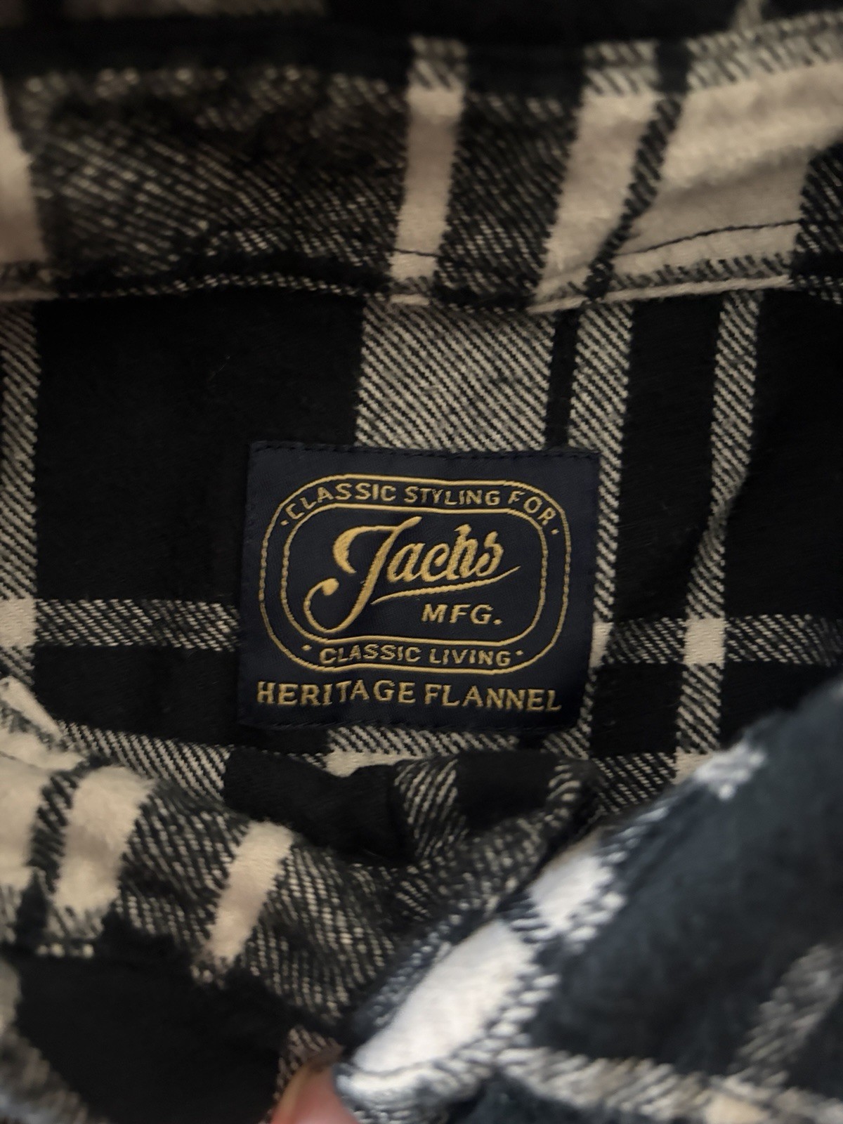 Jachs MFG Heritage Flannel Plaid Button-Up Shirt Long Sleeve XL
