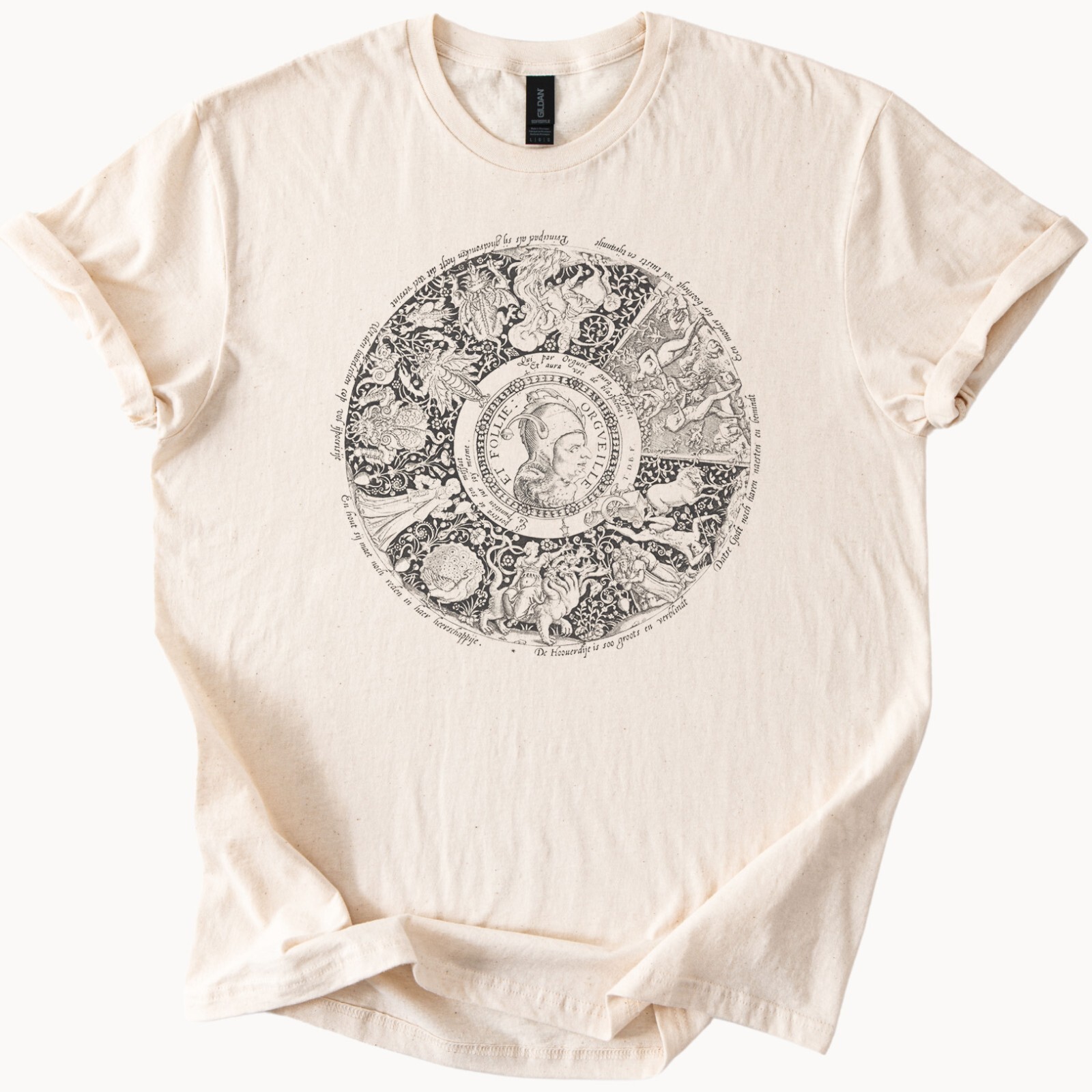 Celestial Astrology Chart Graphic Tee with Detailed Zodiac Illustration