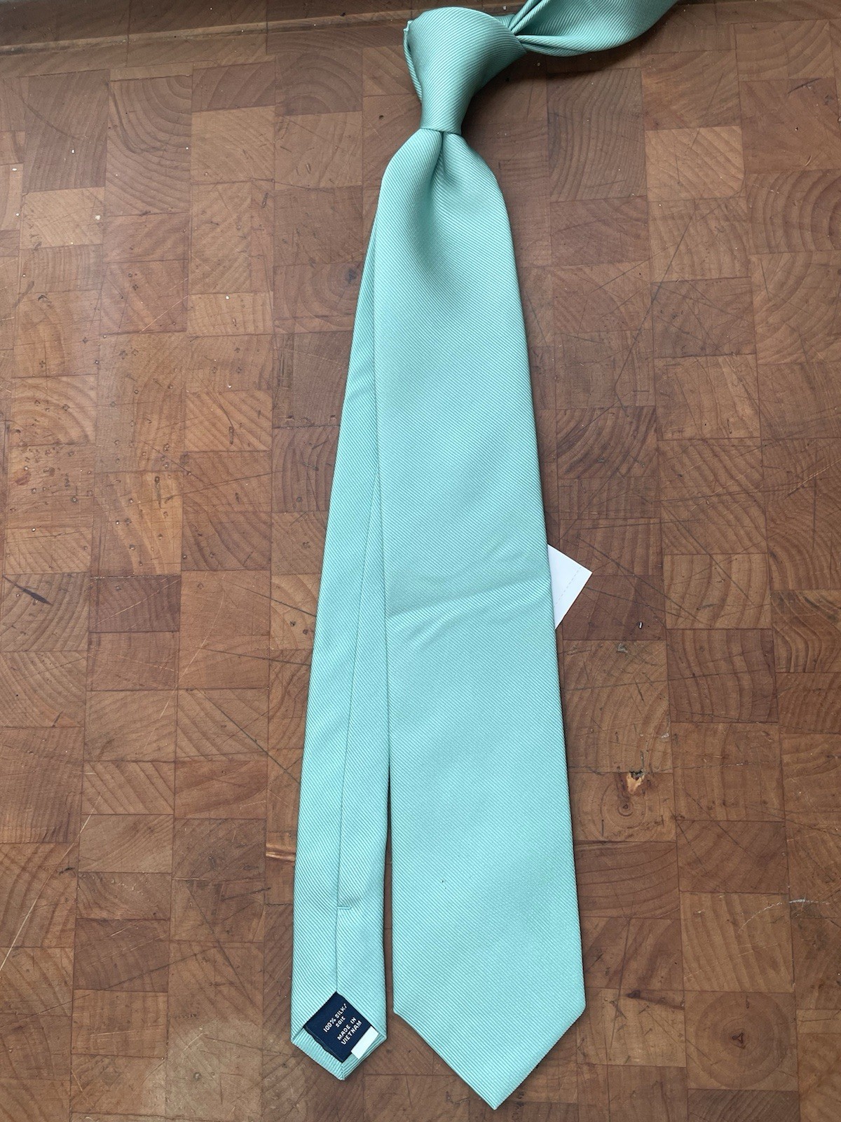 J. CREW FACTORY silk solid printed tie in Green Eoe NWT $79.50 CJ262