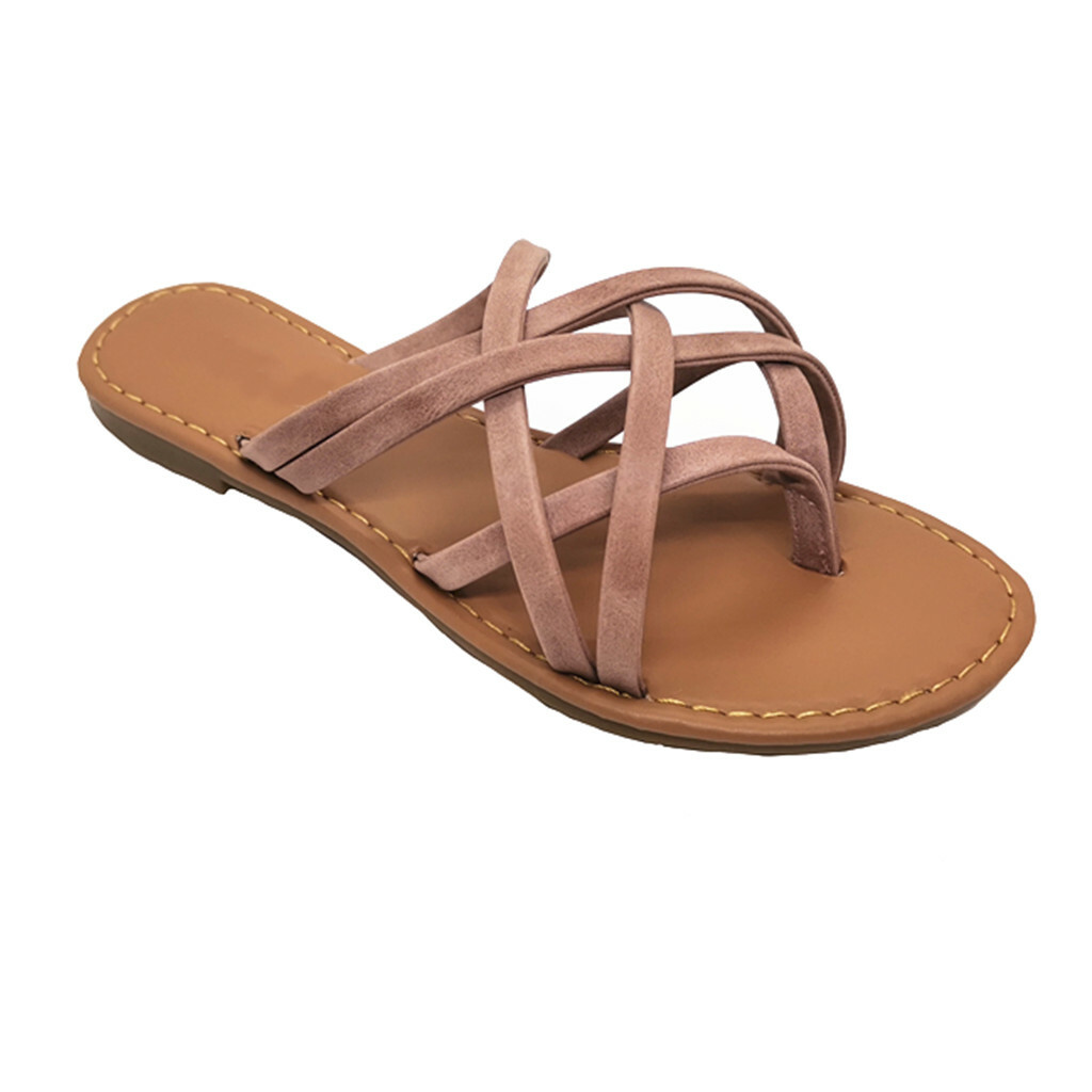 New Women Gladiator Sandals Shoes Thong Flops Flip Flat Size Slipper Shoes