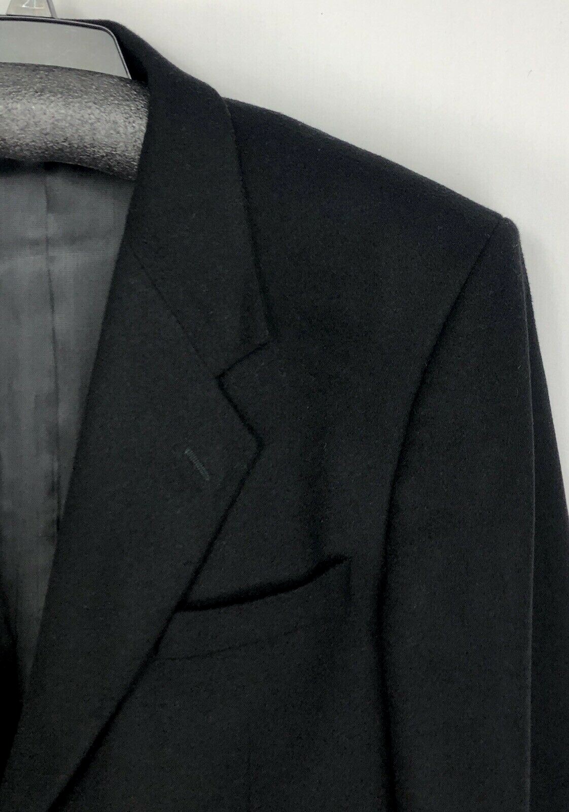 Tailors Row by Deansgate Men Jacket Blazer L 46 Black 100% Camel Hair Sport Coat