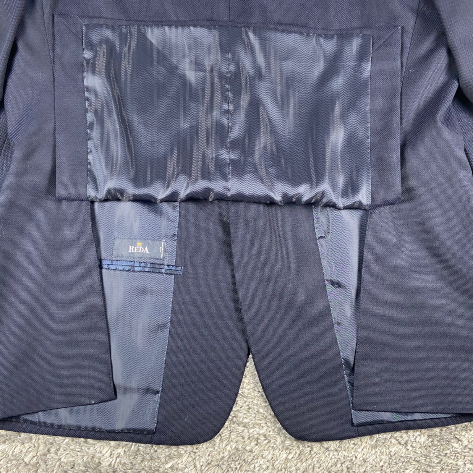 Joseph Abboud Heritage Blazer Mens 46R Navy Blue Reda Italian Fabric Wool Jacket