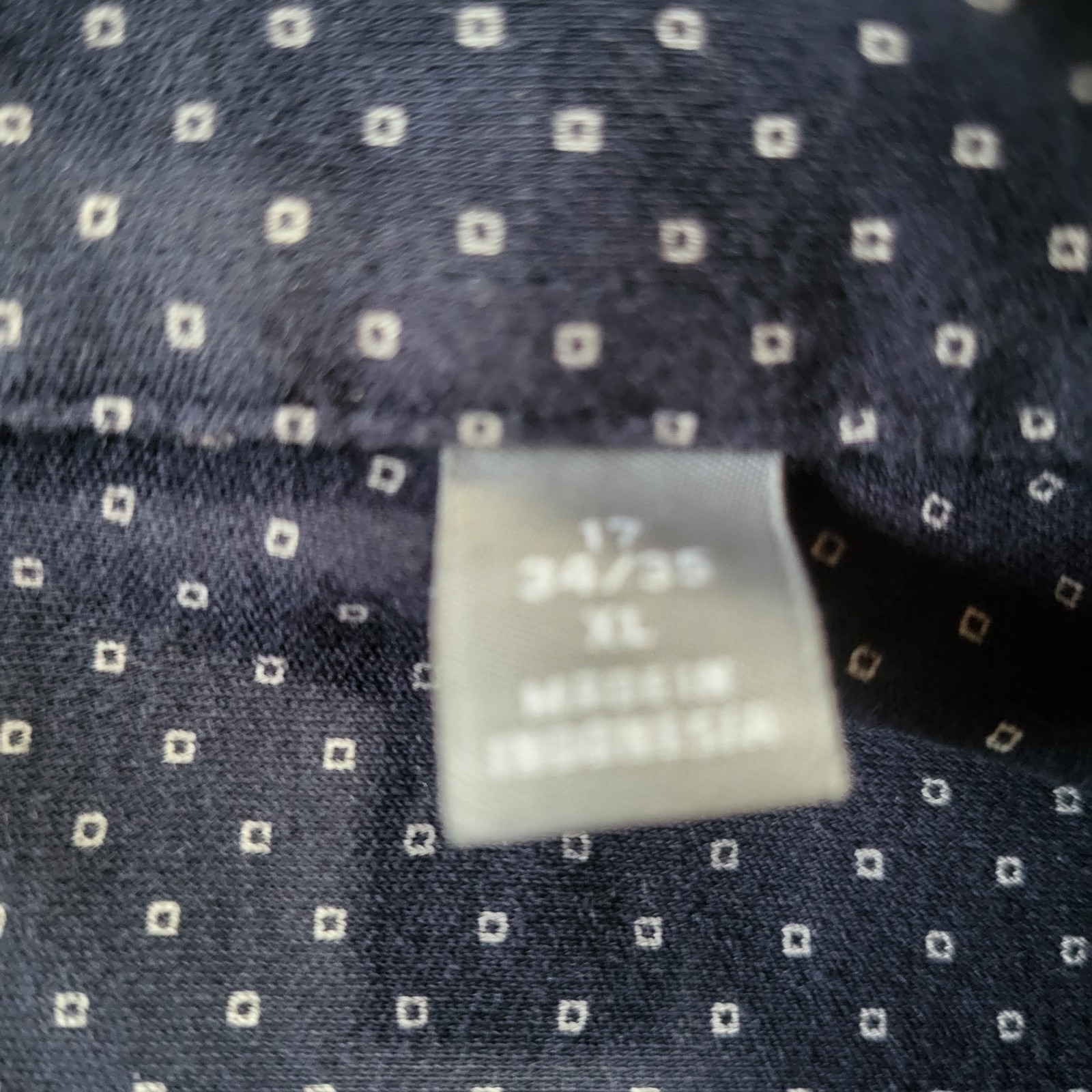 Michael Kors Slim Fit Blue Shirt Patterned Mens XL Button Down