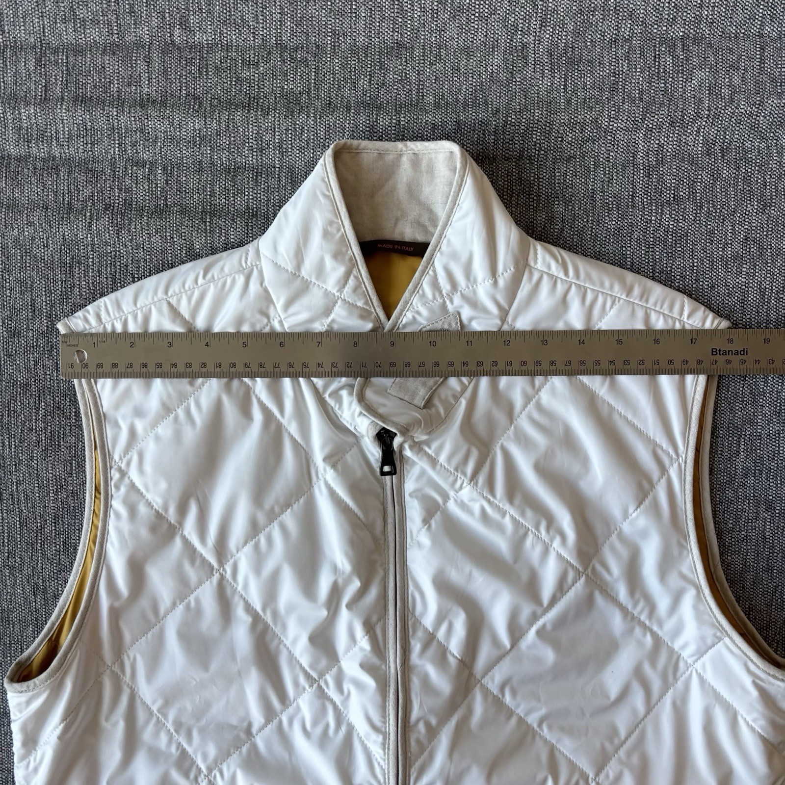 Waterville Fit Quilted Vest Size 54 XL Water Repellant Diamond Made In Italy