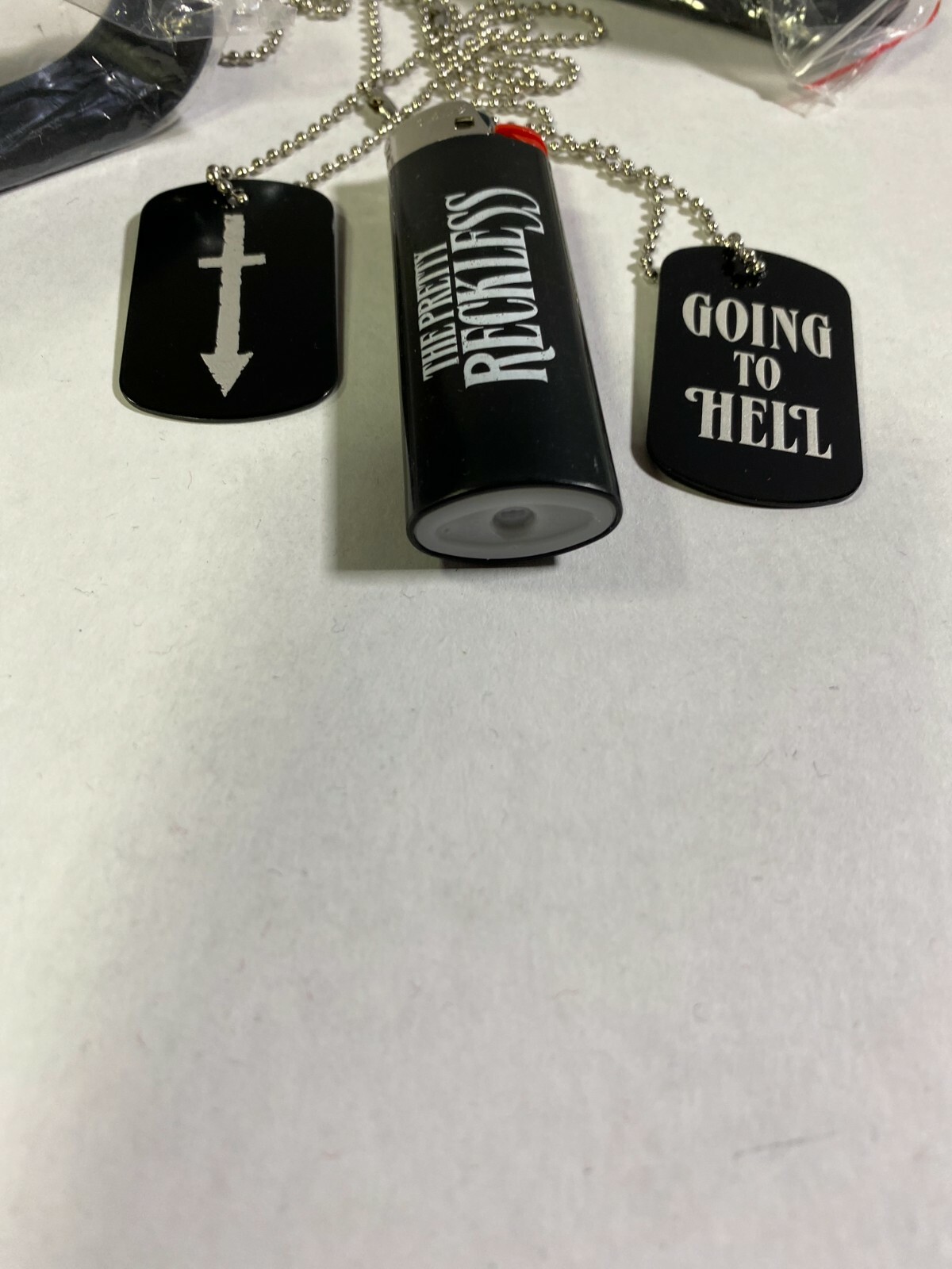 The Pretty Reckless LIGHTER 2 METAL TAG & 2 SILICONE RUBBER WRISTBAND BRACELET