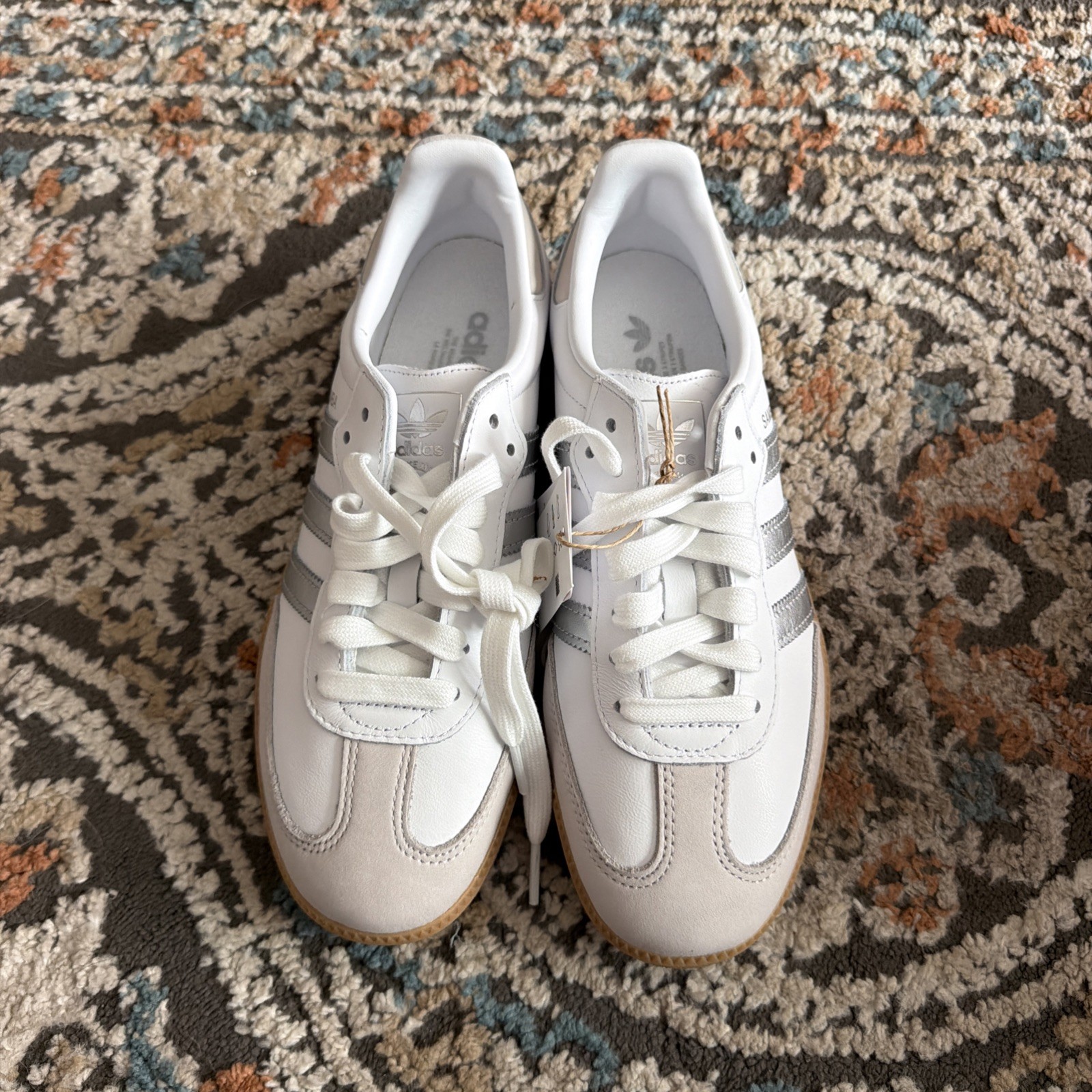 adidas Samba OG White Silver Metallic Grey W – JI2725 size 9W