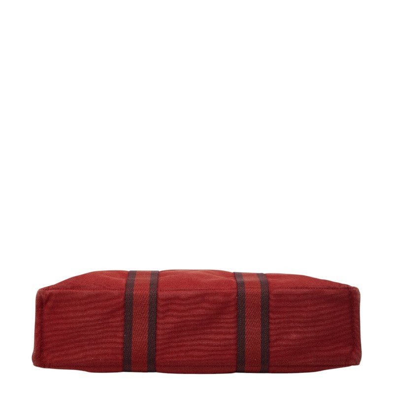 Hermes Vintage Fourre Tout MM TOTE Bag.canvas red from JAPAN.