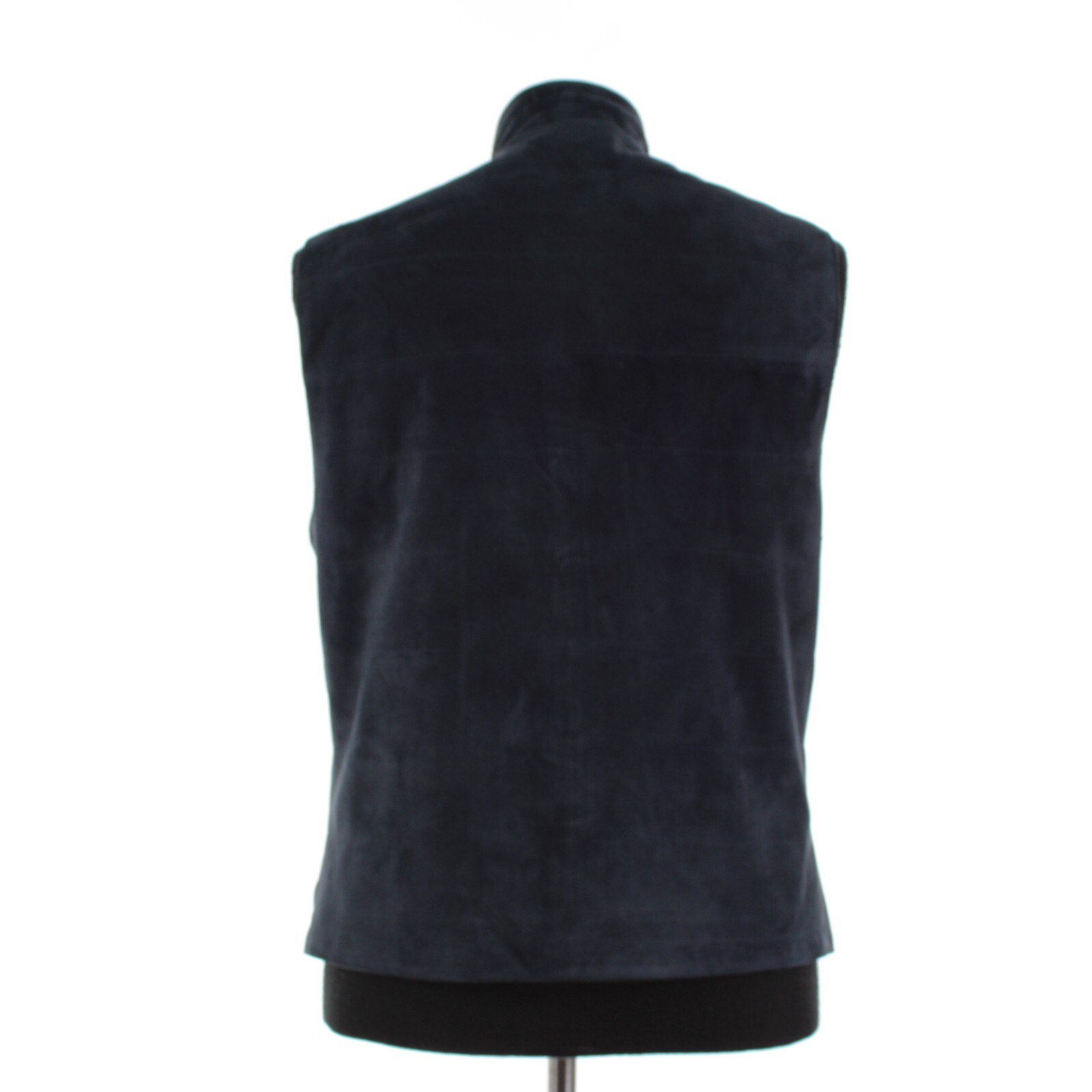 Rifugio NWD Vest / Bodywarmer Size 50 (Medium US) In Navy Blue Suede Handmade