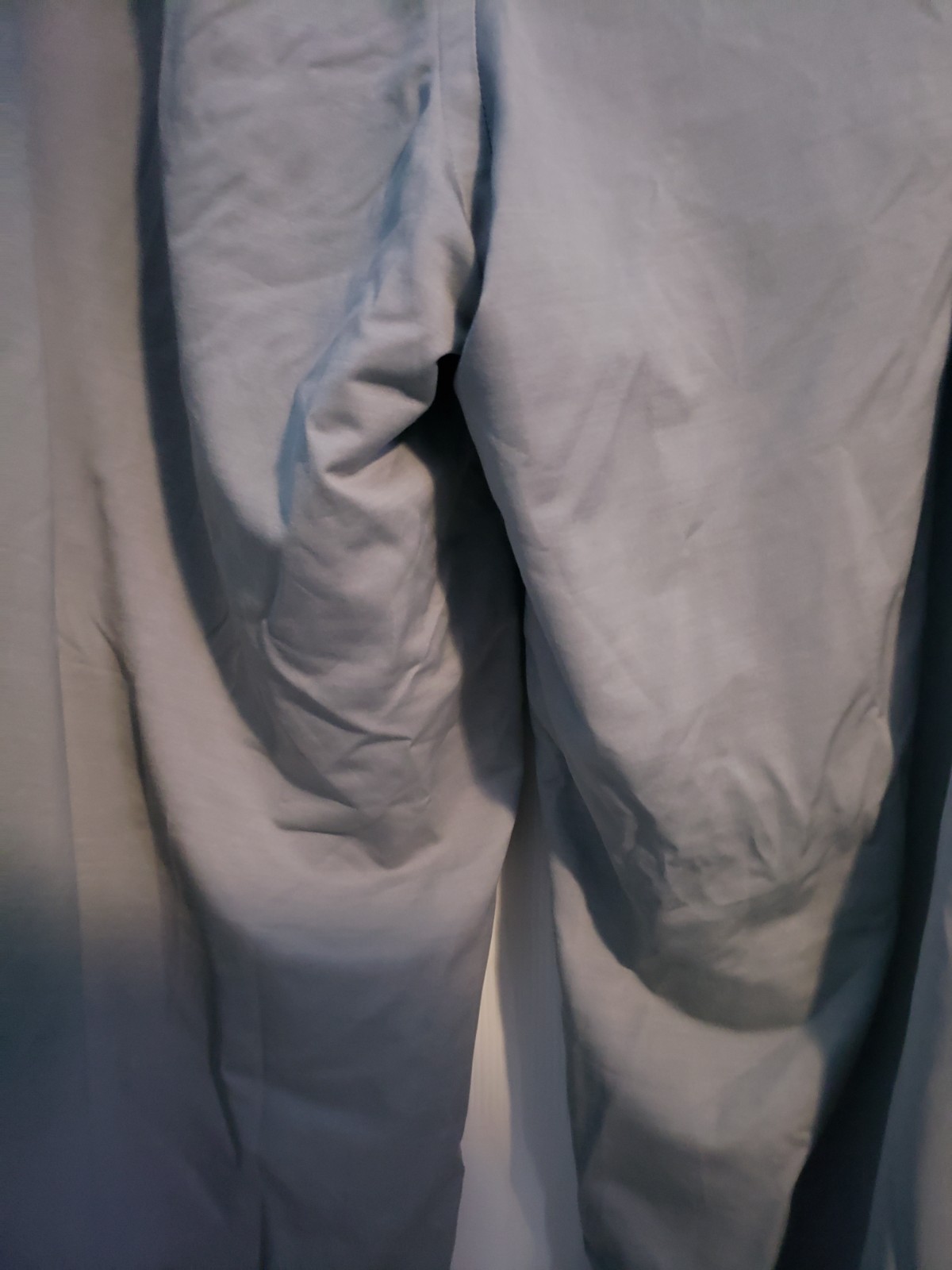 Kanemasa Phil x +81 Silk/Poly Flat Front Easy Pants Pearl Blue Size L