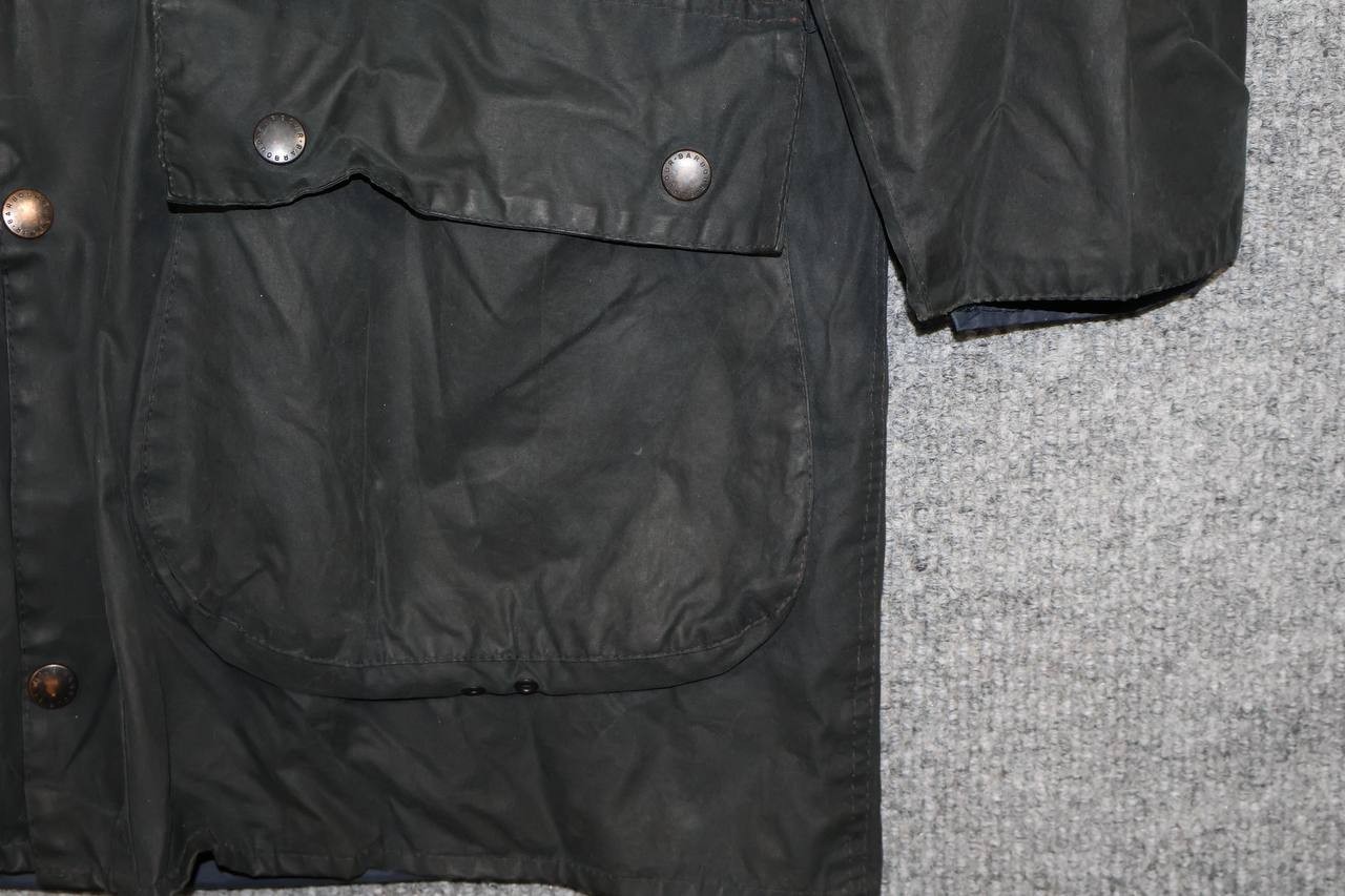 Vintage 90s Barbour Border Wax Jacket Men’s C42 / 107CM Black Made in England