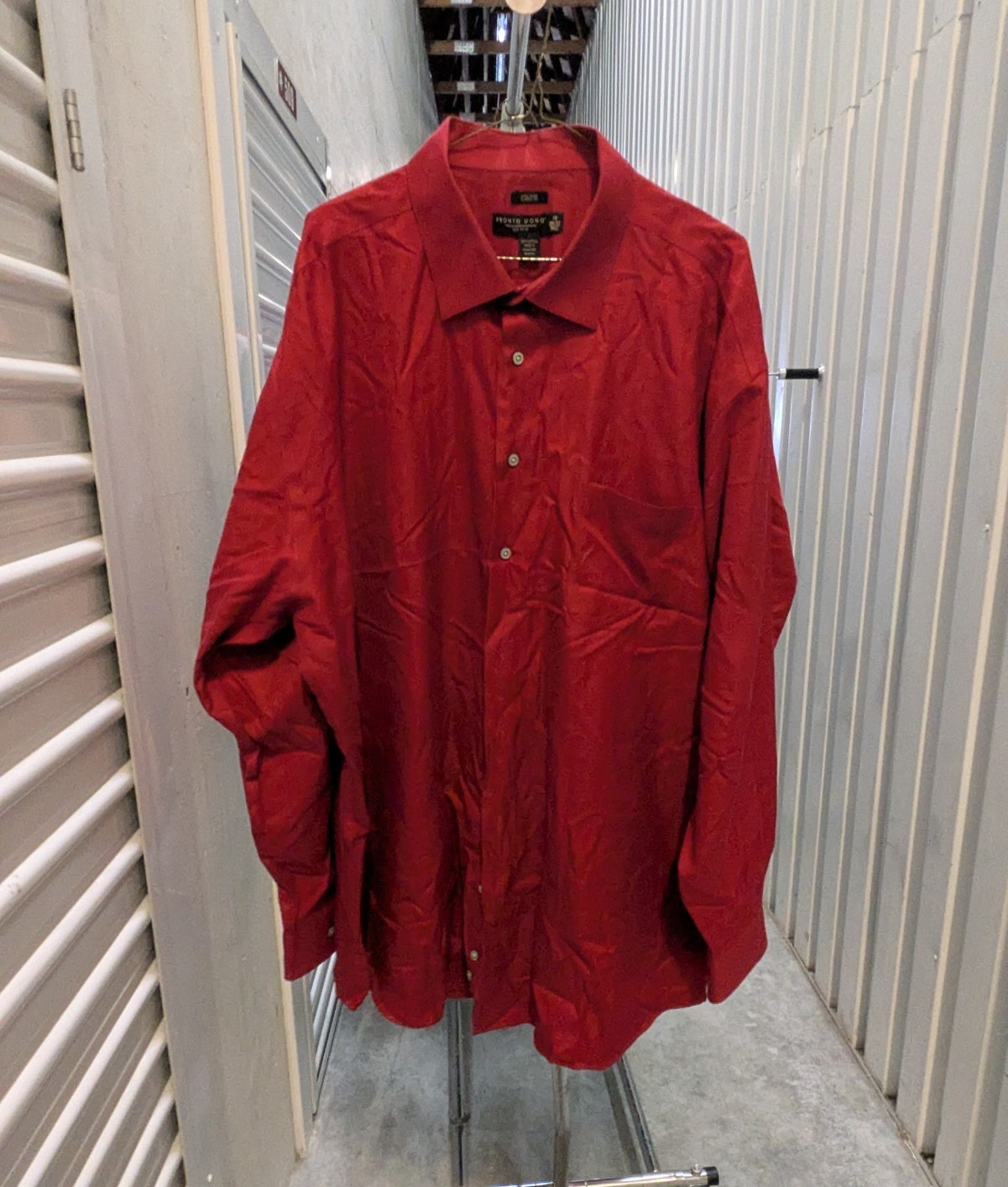Pronto Uomo Non-Iron Classic Fit Red Dress Shirt 19 36/37