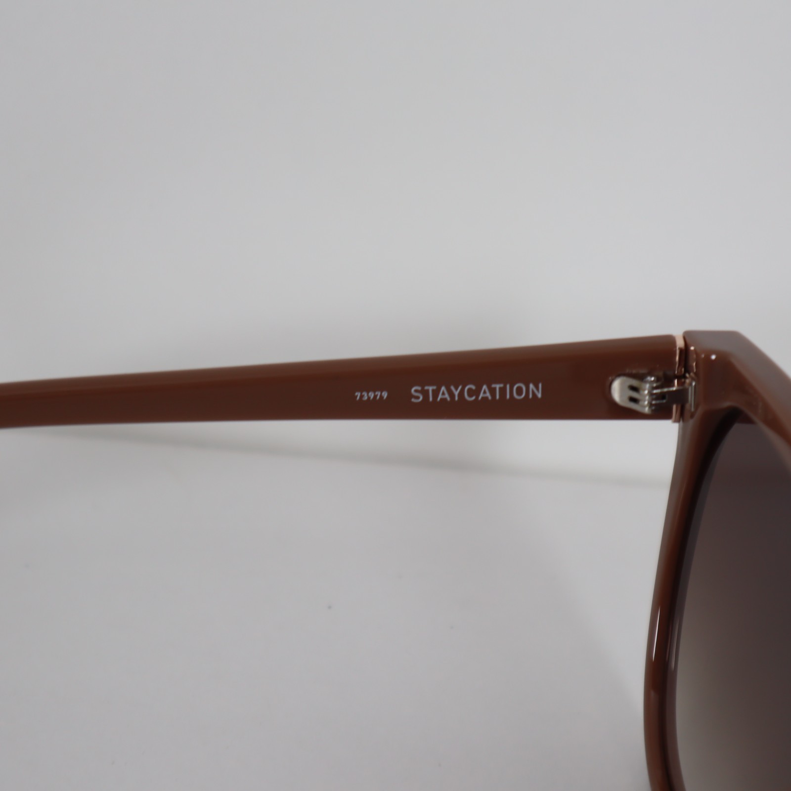 Quay Australia Staycation 73979 Doe Brown Rounded Cat-Eye Sunglasses 57-18-148mm