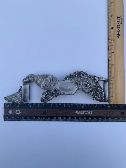 Multi Stone Large Mermaid Belt Buckle Solid Metal Stones Version 3