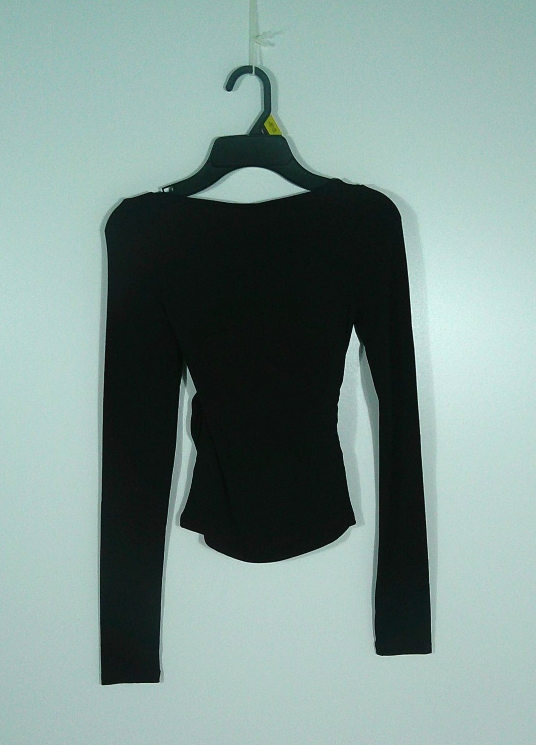H & M Divided Black Ruched Blouse Size M