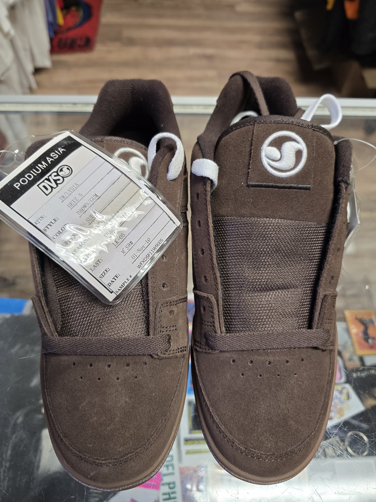 Vtg DVS Kerry Getz 5 Shoes Brown Sample Skate Skateboarding Size 8.0